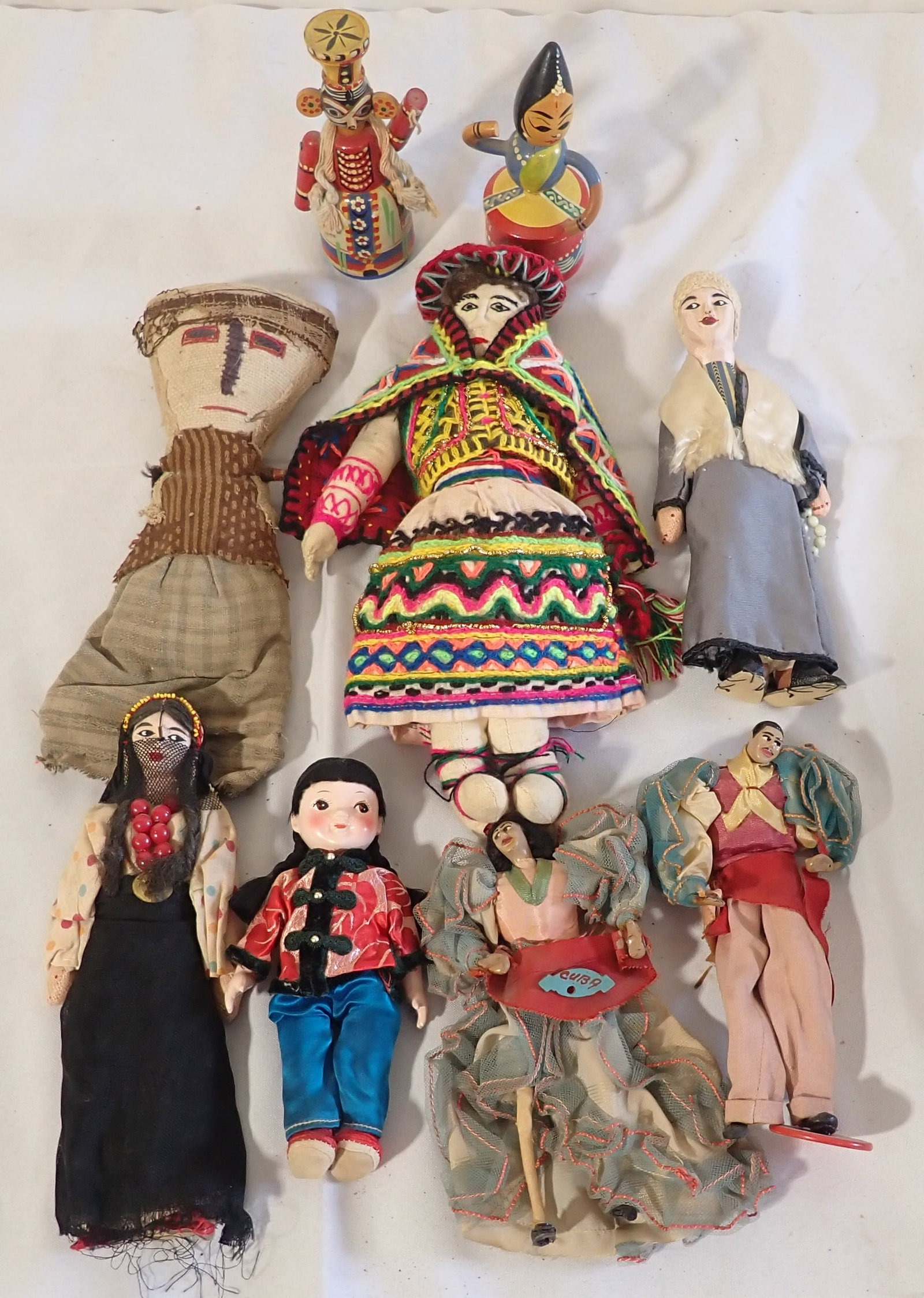 Dolls & Wooden Toys: Largest is apprx 10 7/8". Shipping available