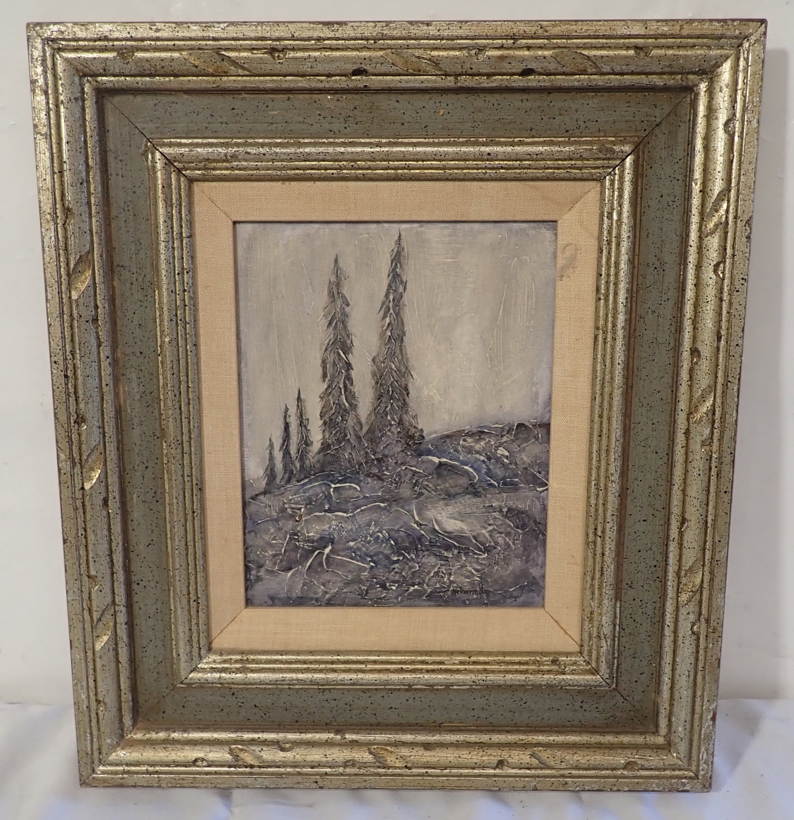 Hetherington Landscape Oil on Board Painting: Approx 16" x 18". Shipping available ($30 handling charge, plus postage)
