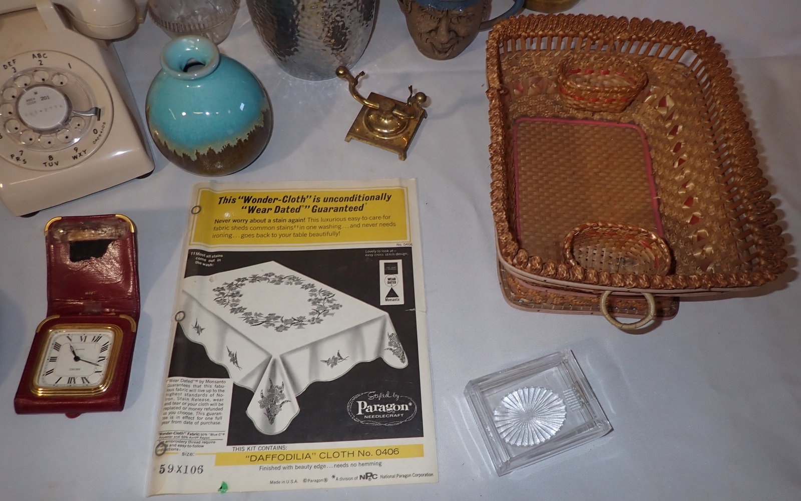Pottery , Wooden Box, Tea Set, & Misc - 4