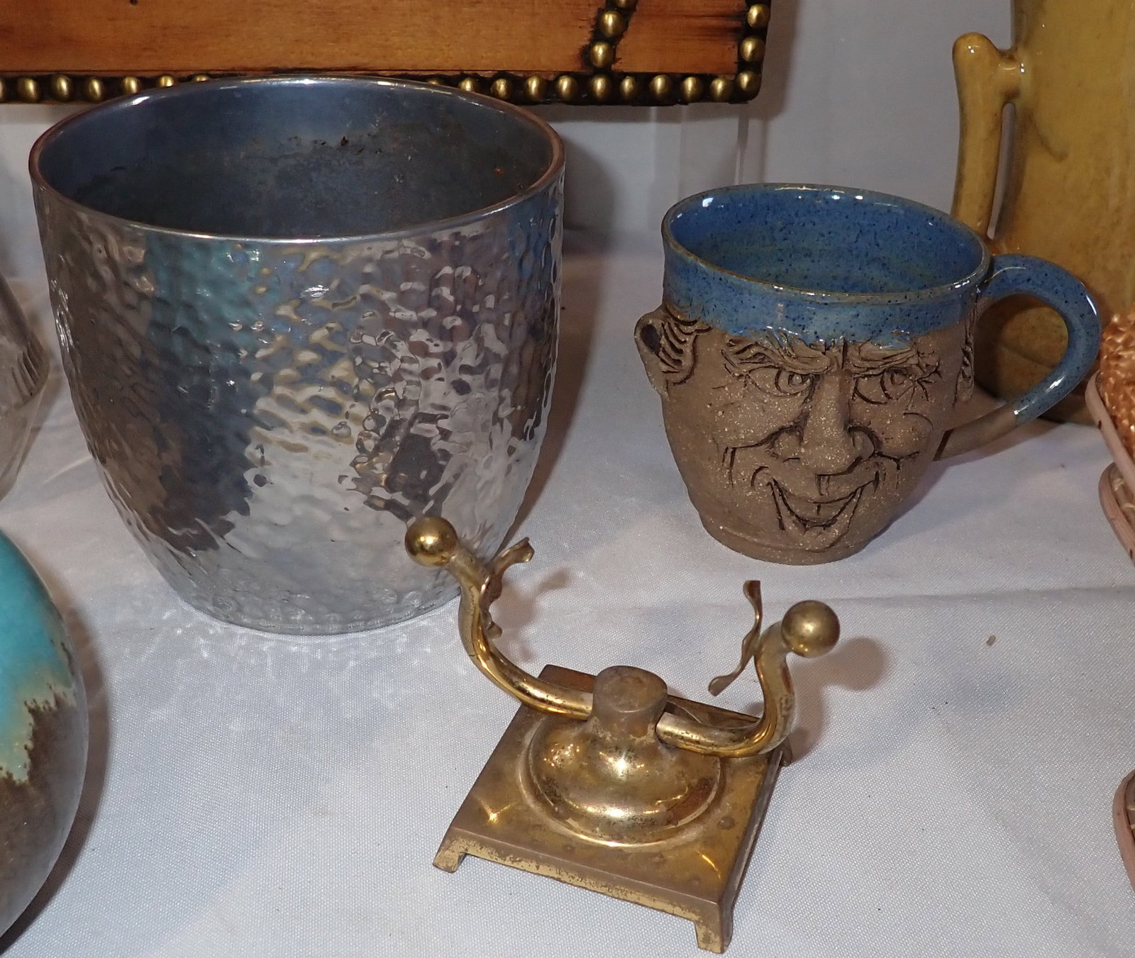 Pottery , Wooden Box, Tea Set, & Misc - 5