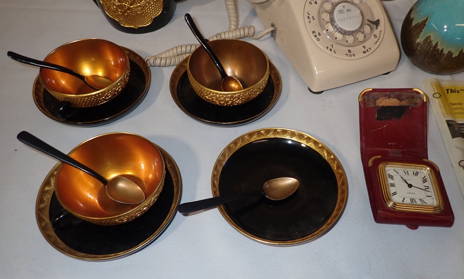 Pottery , Wooden Box, Tea Set, & Misc - 7