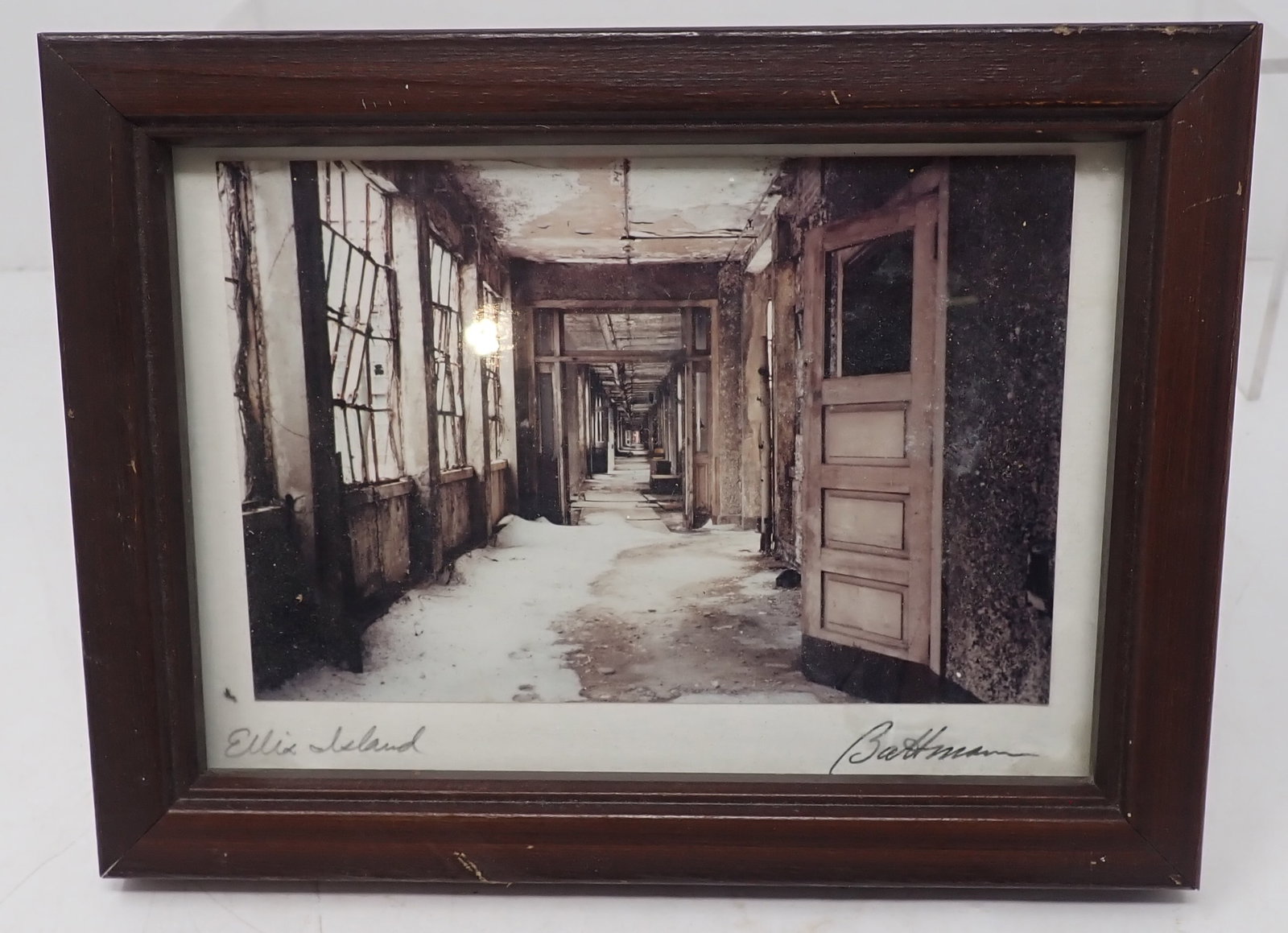 Signed Ellis Island Photo: Approx 6" x 8". Shipping available