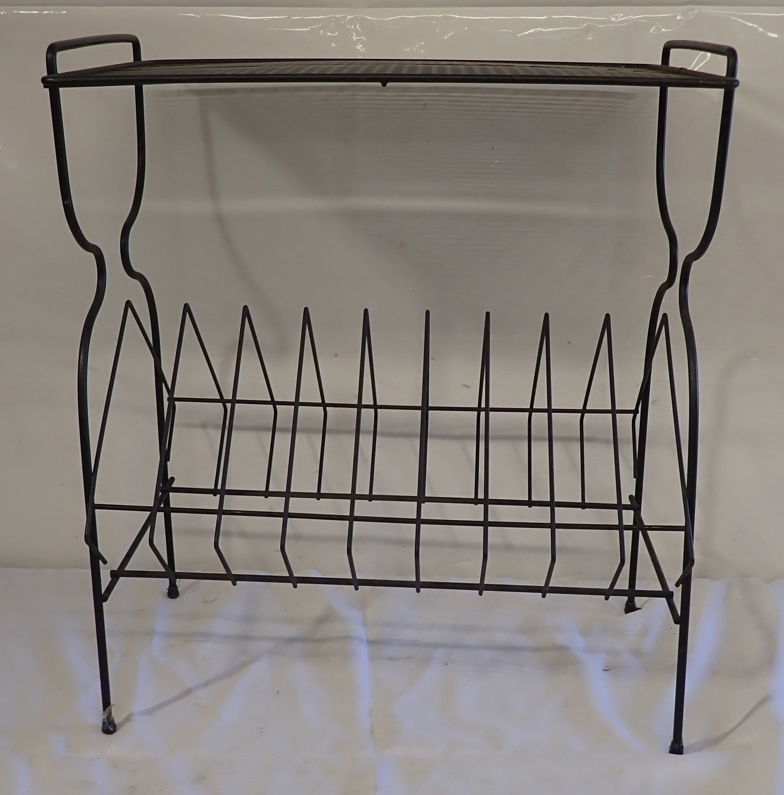Metal Record / Plant Stand: Approx 14" x 20 1/2" x 24 1/2" tall. No in house shipping !