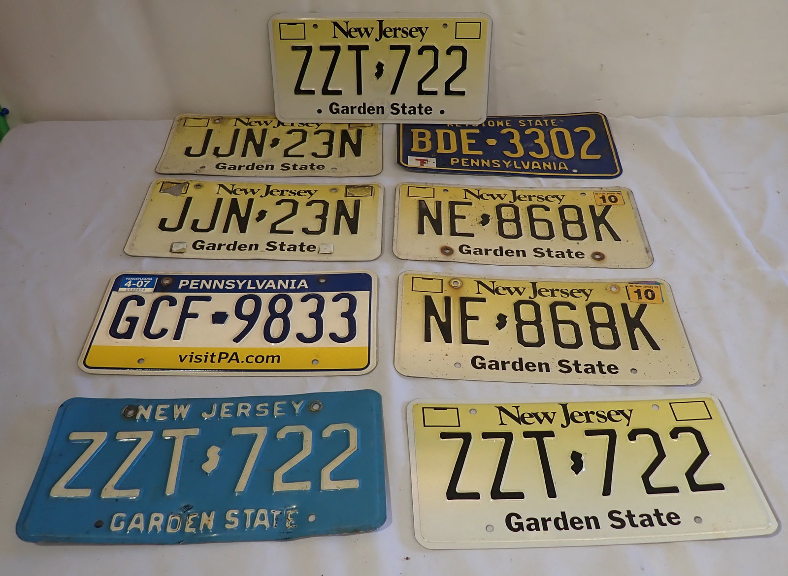 New Jersey & Pennsylvania License Plates: Shipping available