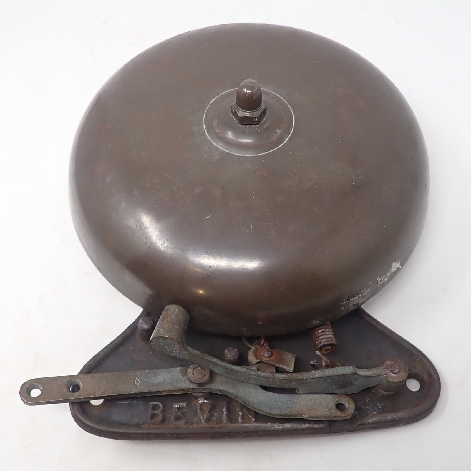 Bevin Brass Trolley Bell: Apprx 8" in diameter. Shipping available
