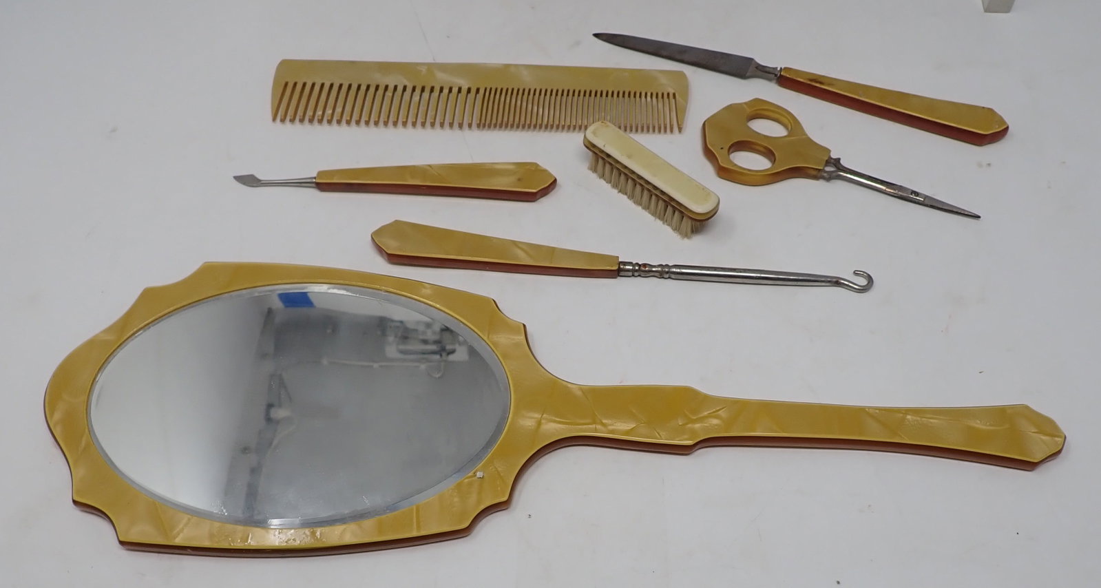 Celluloid Vanity Set & Baskets - 3