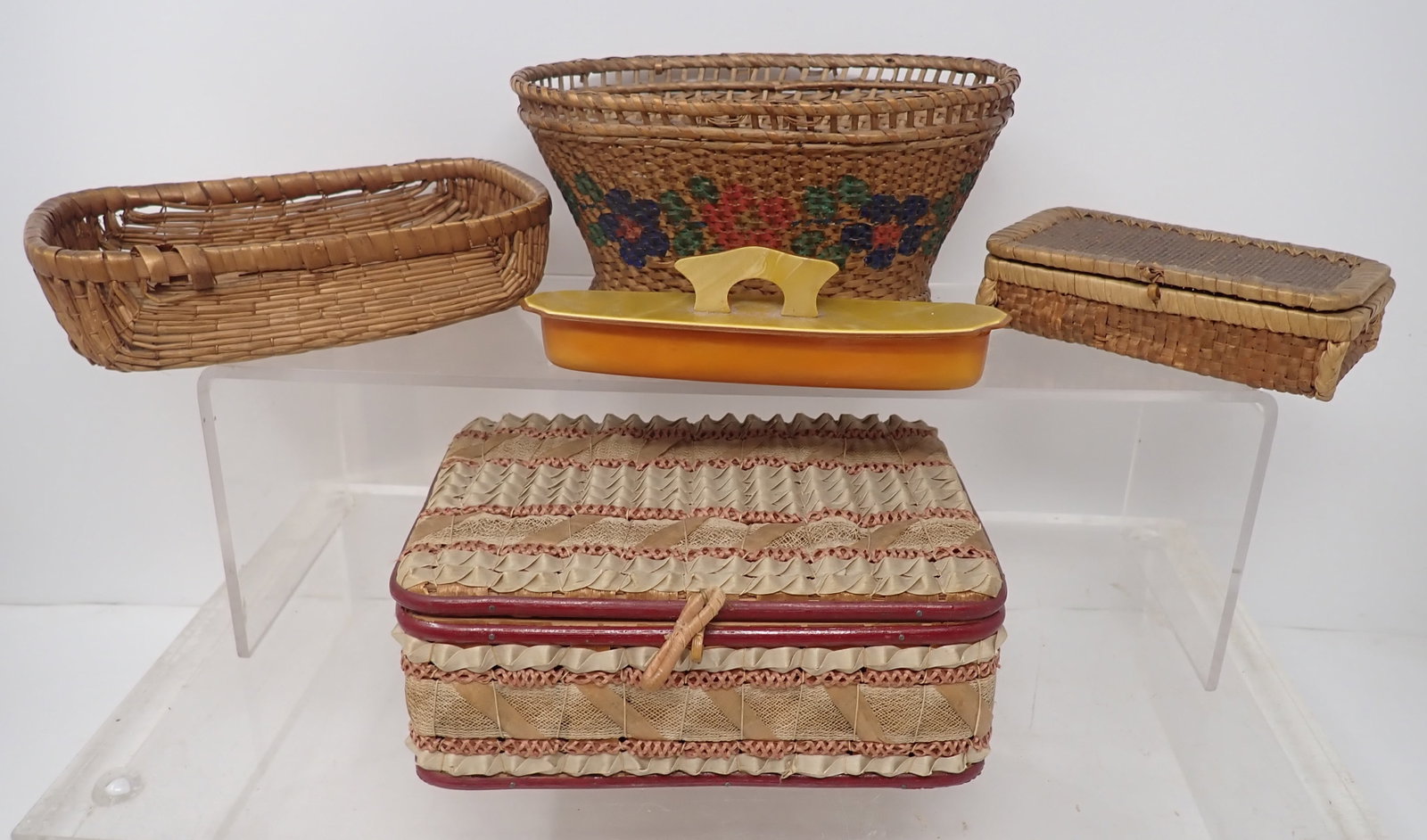 Celluloid Vanity Set & Baskets - 4