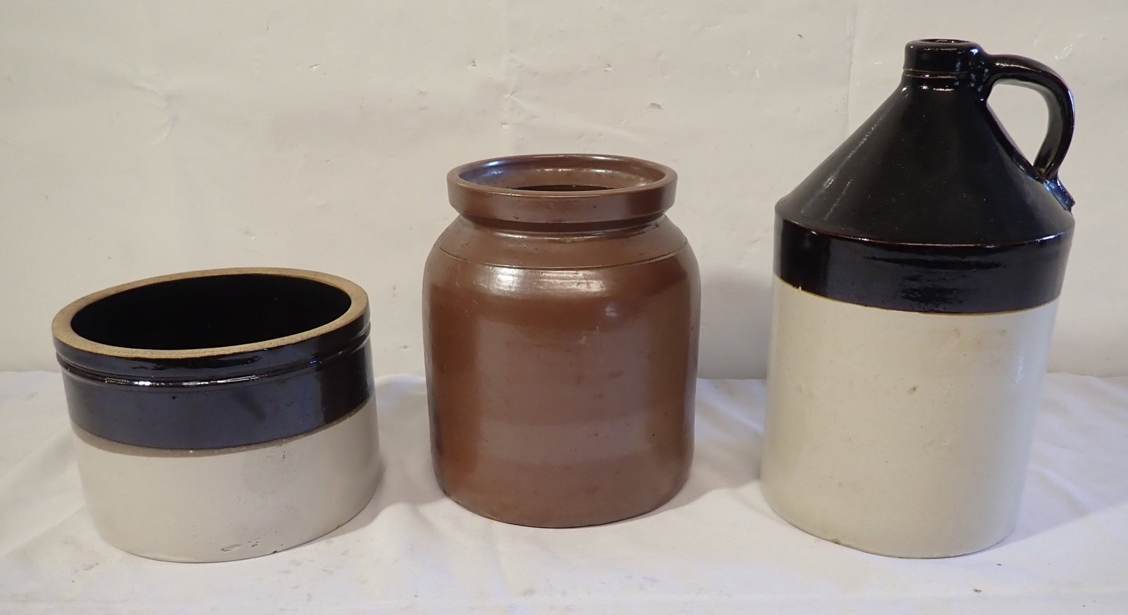 Stoneware Crock , Jug , & Preserve Jar (1 of 3)