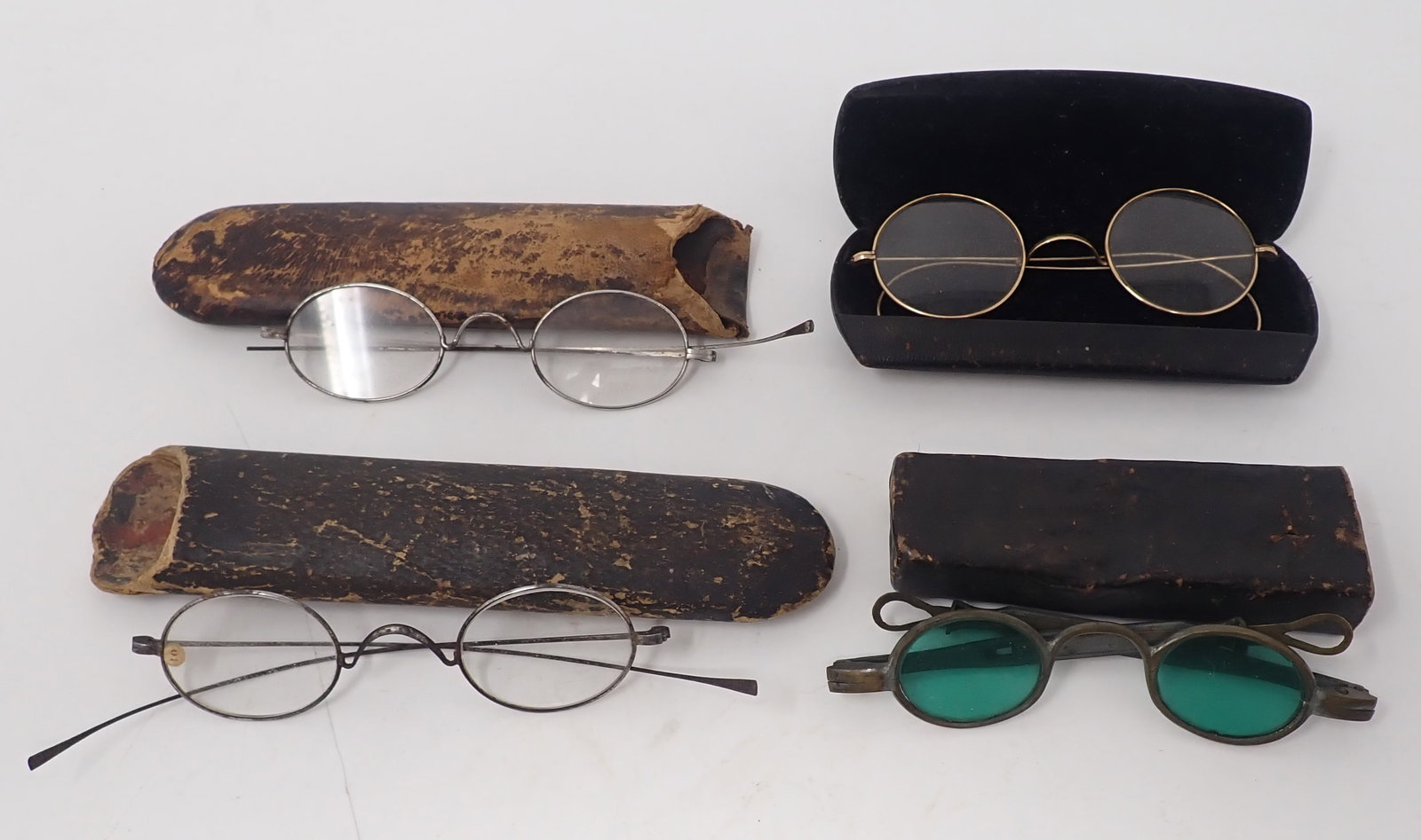Antique Eyeglasses incl Green Lenses (1 of 5)