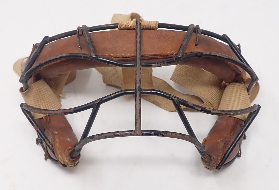 Early Baseball Catchers Mask: Approx 6 3/4" x 3 1/2". Shipping available