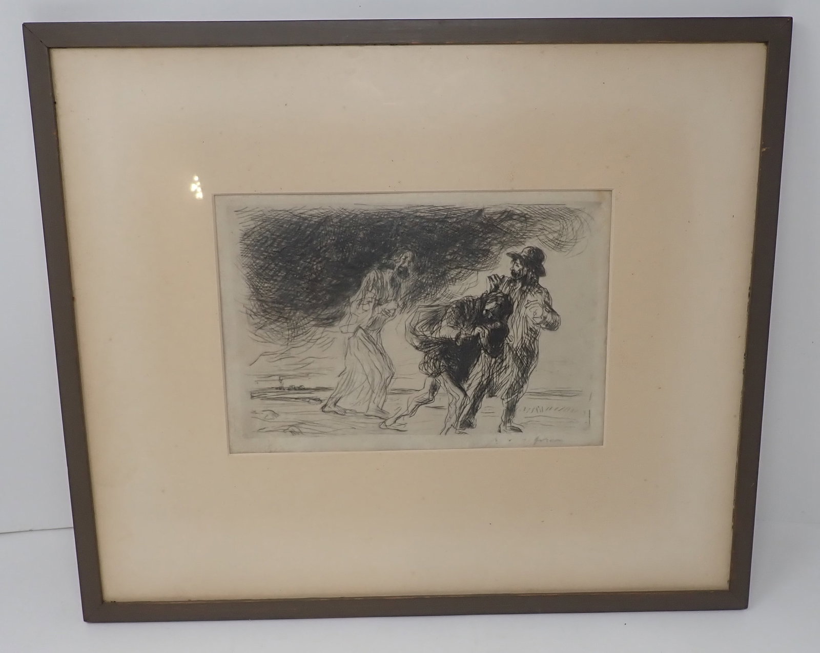 Forain Signed Drawing: Approx. 14 1/4" x 16 3/4". Shipping available