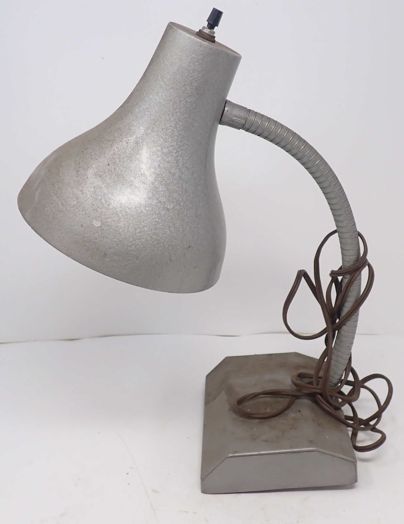 Mid Century Adjustable Desk Lamp: Approx 14" tall ( as pictured). Shipping available