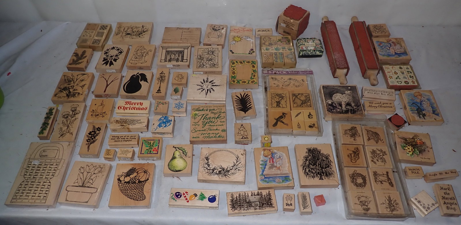 Stampa Rosa, Inkadinkado, Penny Black, & Misc Rubber Stamps: Rubber Stamps - Bottom left one is approx 4 5/8" x 7". Shipping available