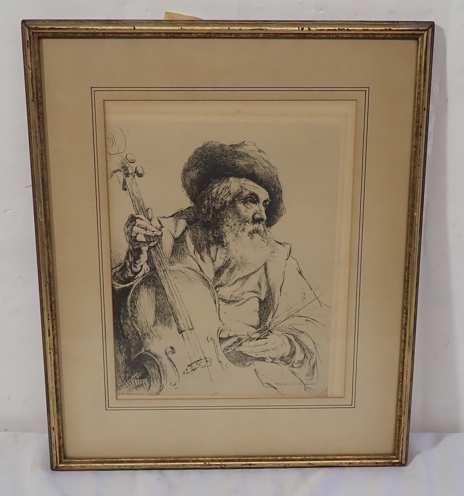 Campbell Prints Musician: Apprx 15" x 17 3/4". Shipping available ($20 handling charge, plus postage)