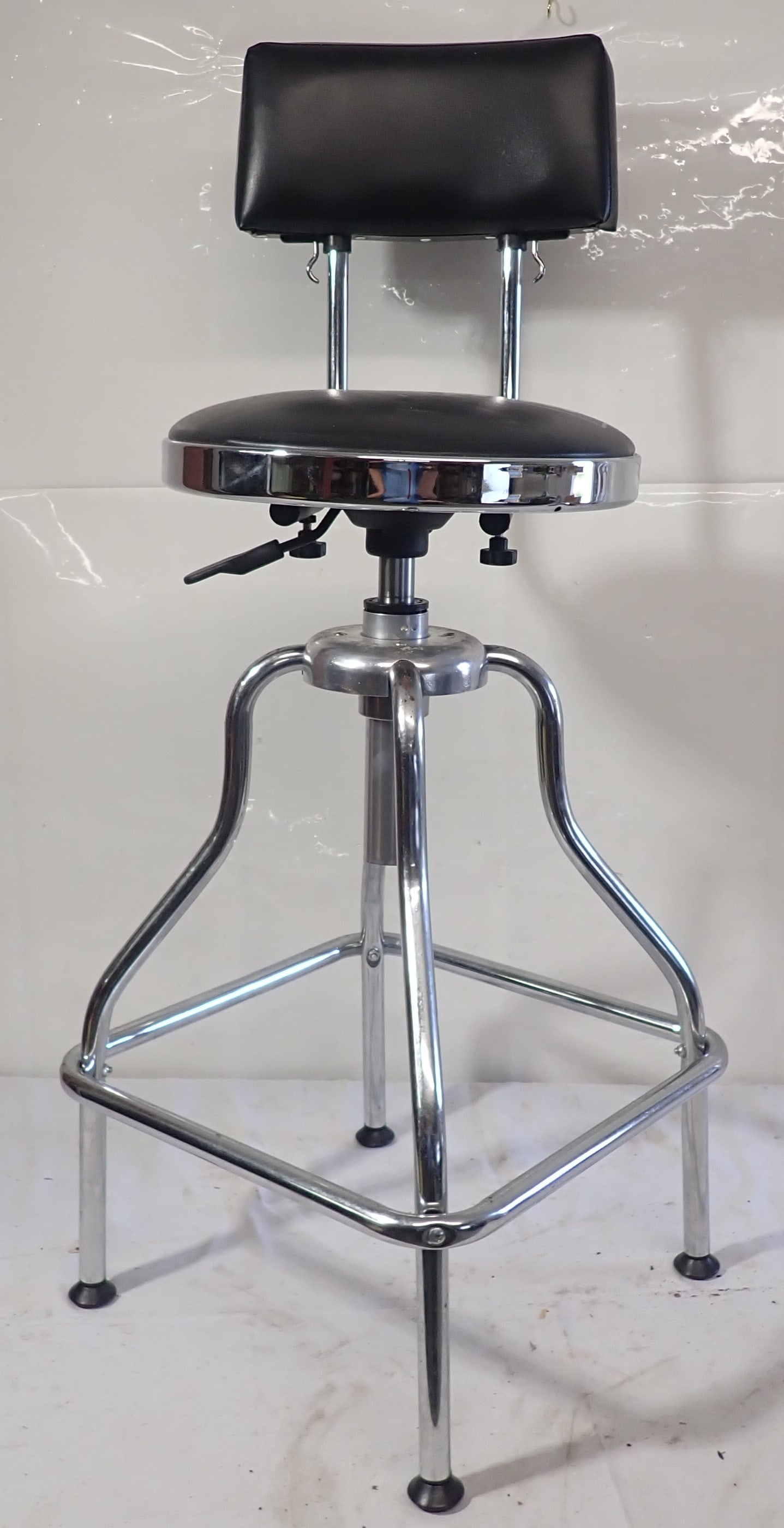 Craftsman Tools Stool: Approx 13 1/2" in diameter , 29" to seat, 16" deep, and 40 1/2" tall. No in house shipping !