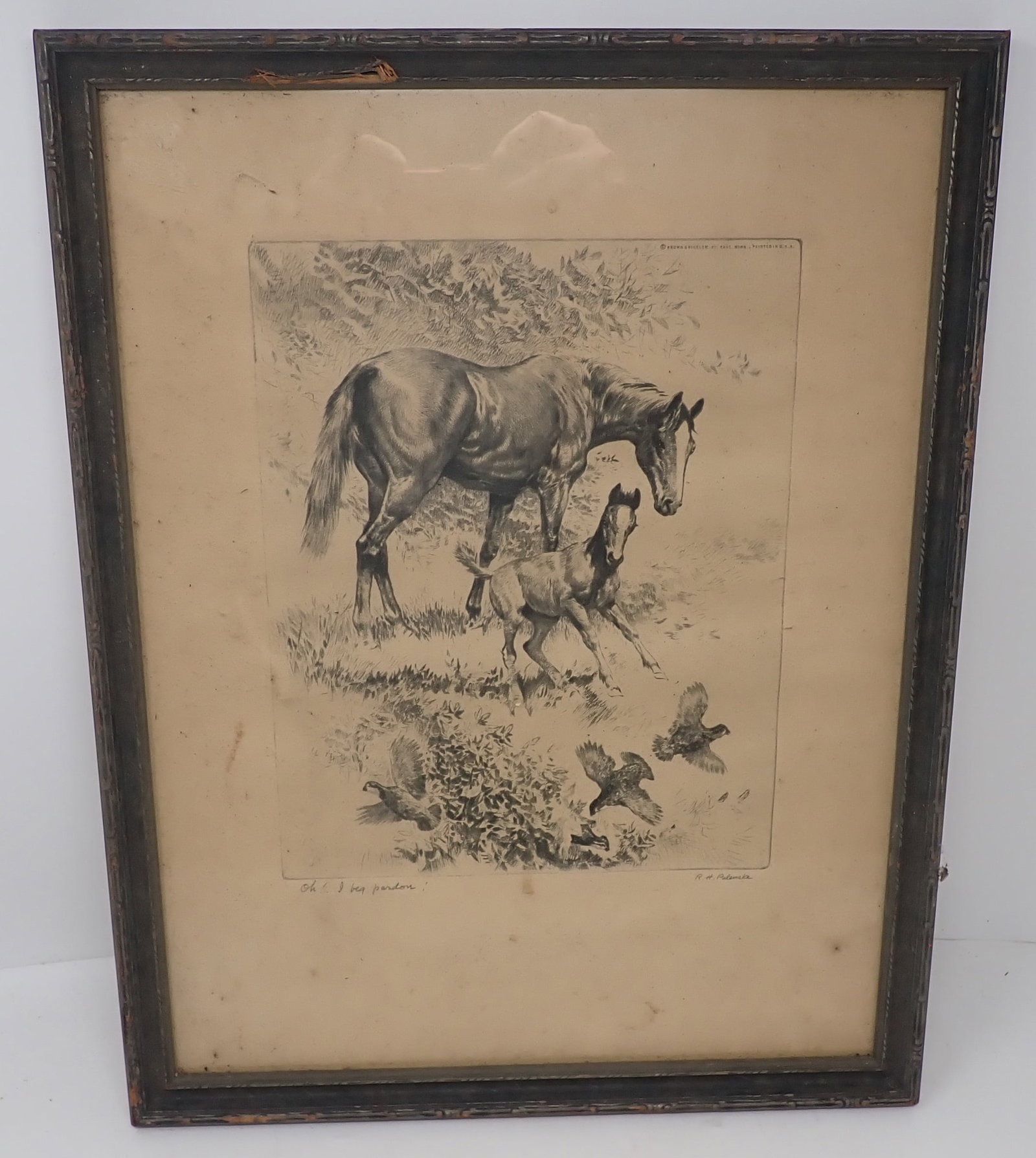 R.H. Palenske Signed Horse Print (1 of 4)