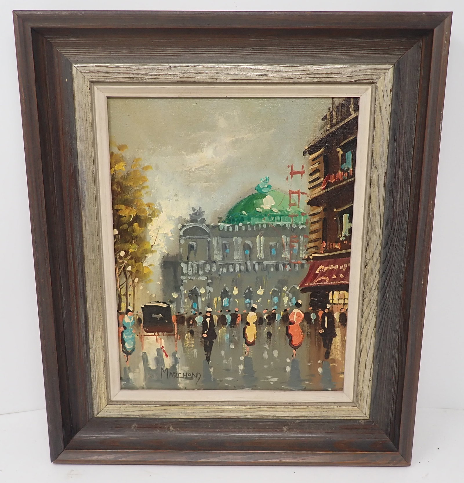 Marchand Oil on Canvas Painting: Approx 11 3/8" X 13 7/8". Shipping available