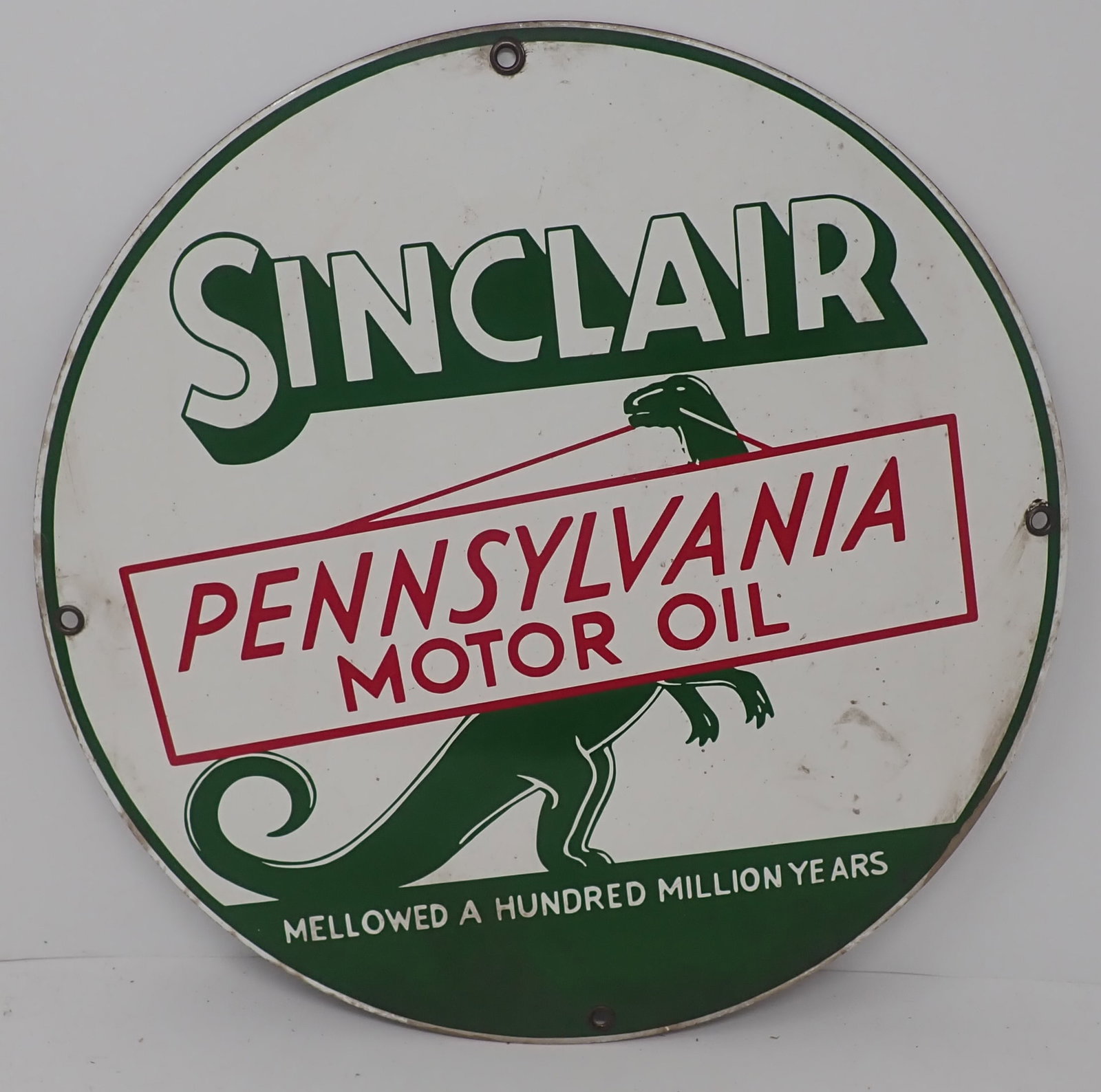 Sinclair Pennsylvania Motor Oil Porcelain Sign (1 of 2)