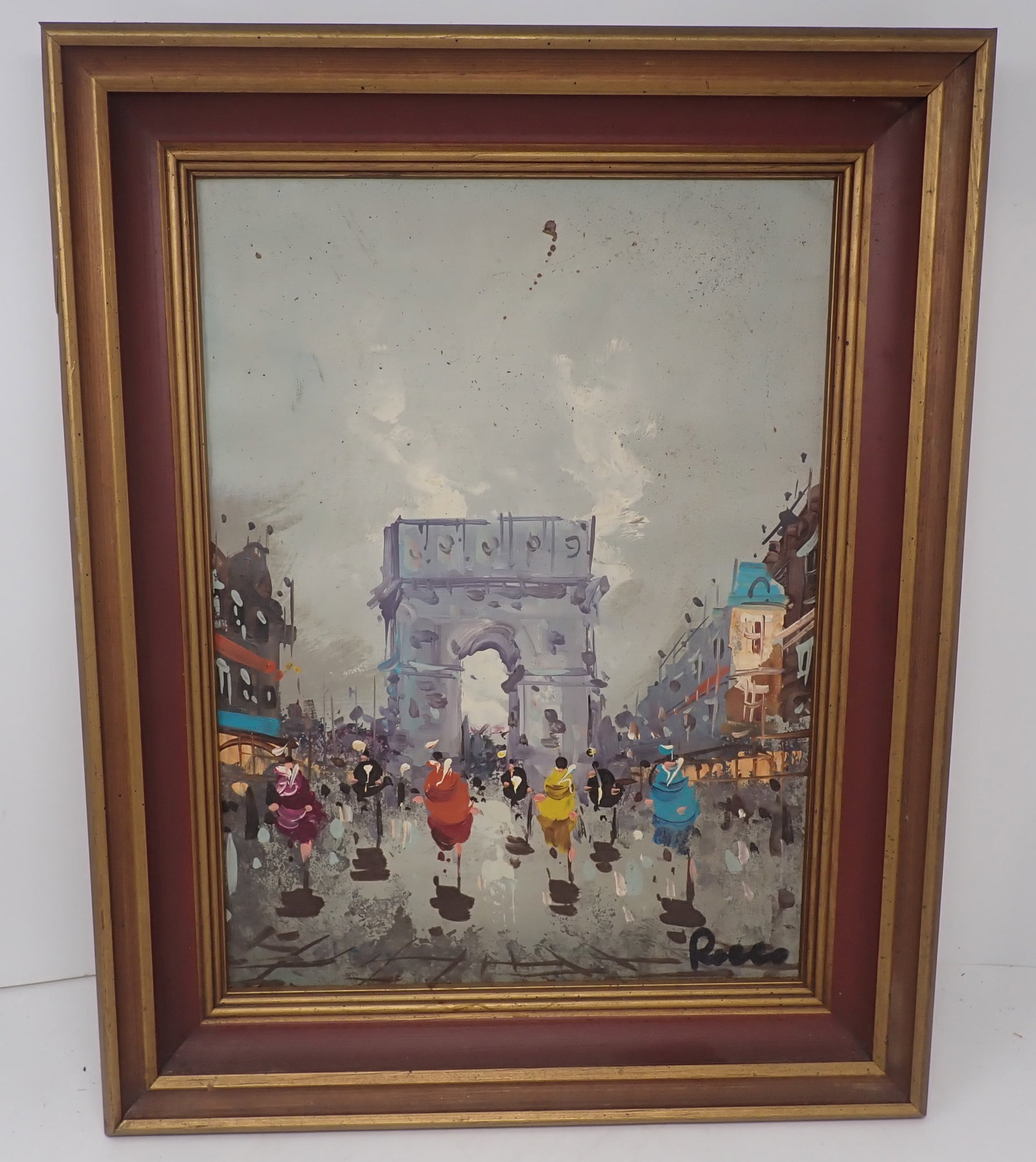 Signed Oil on Canvas Painting: Approx 15 3/4" x 19 1/2". Shipping available ($30 handling charge, plus postage)