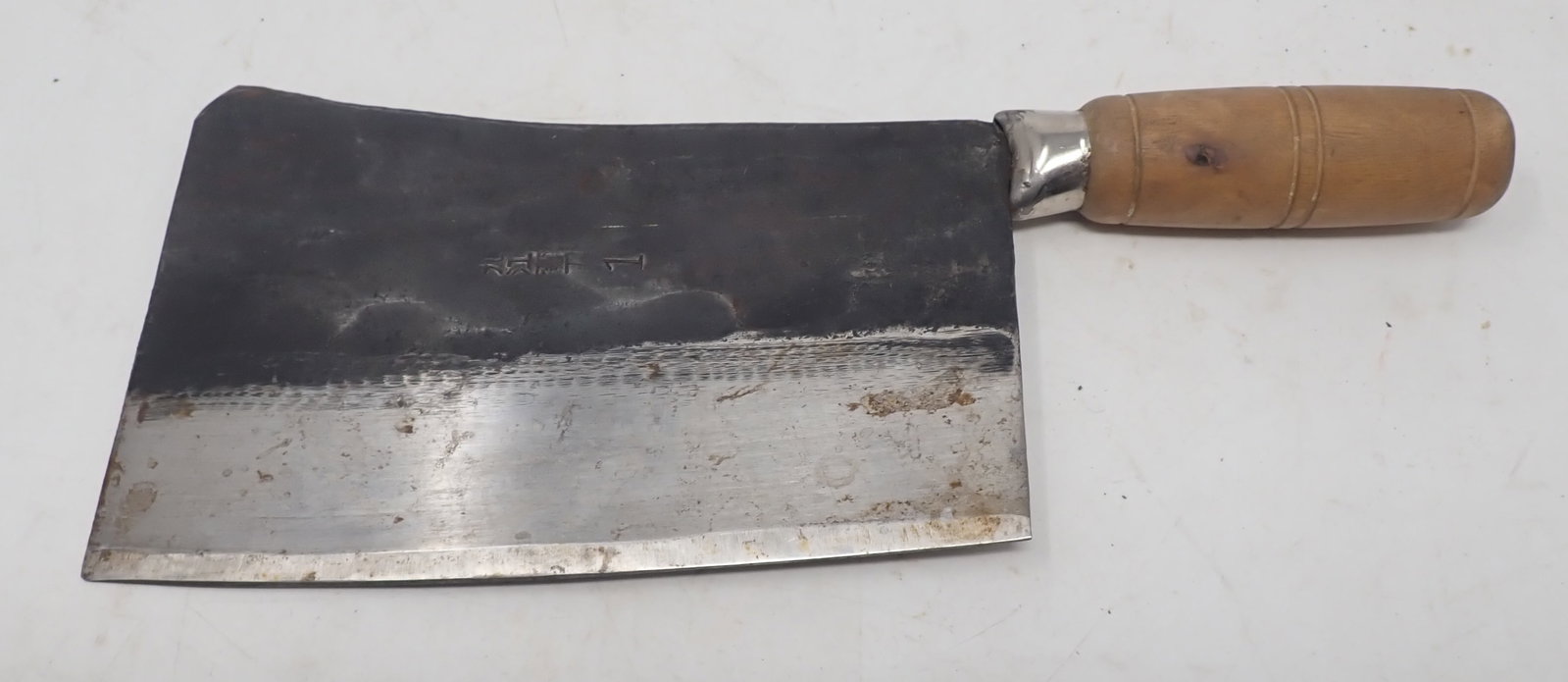 Chinese Meat Cleaver: Blade is approx 4 3/4" x 7 1/2". Handle is apprx. 4 1/4" long. Shipping available