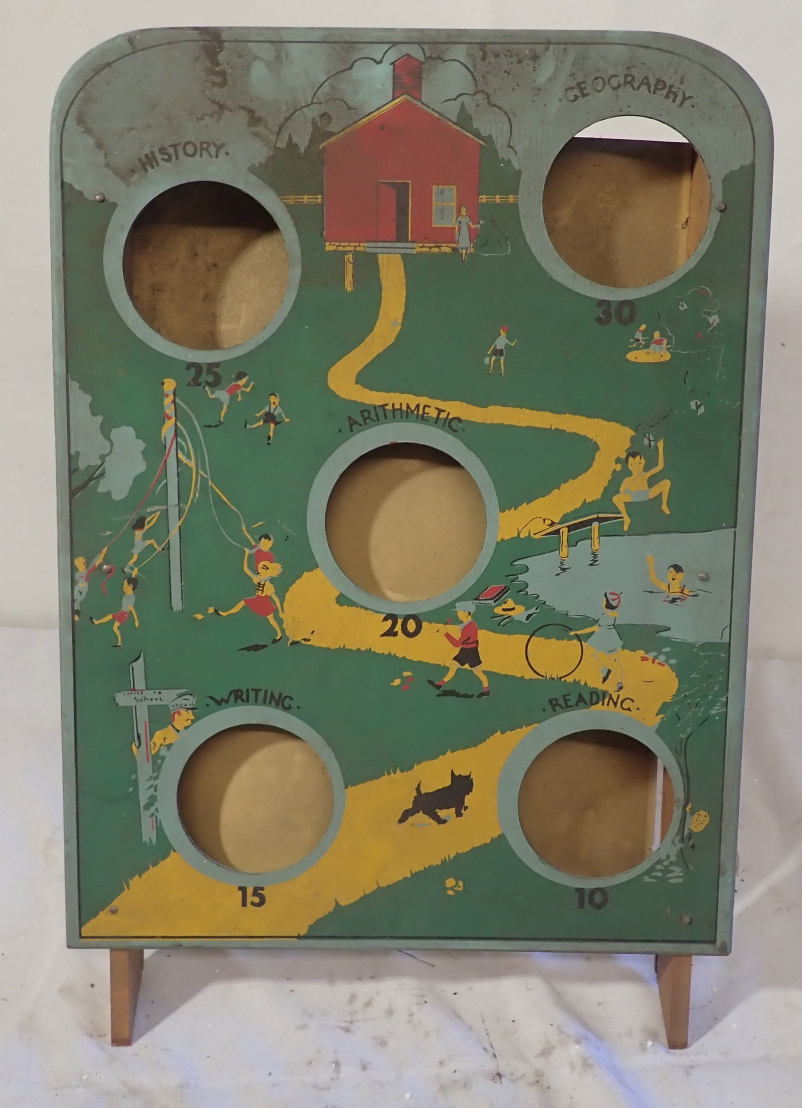 Rick Toys Ball Toss Game: Apprx 15" x 21 1/2" tall. Shipping available ($20 handling charge, plus postage)