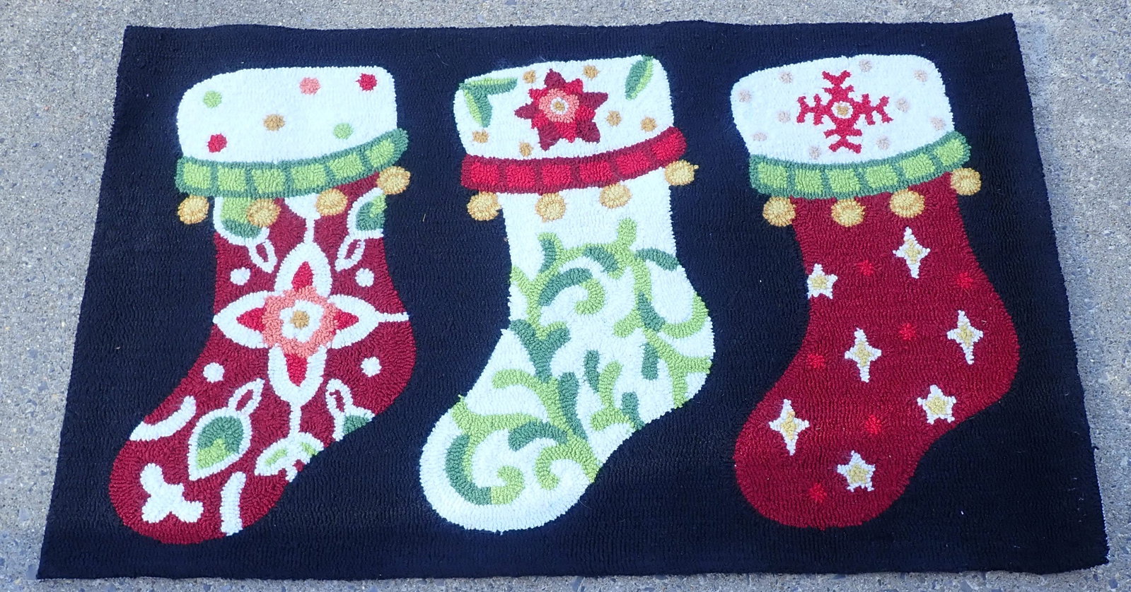 Christmas Stocking Area Rug: Approx 27" x 45". Shipping available