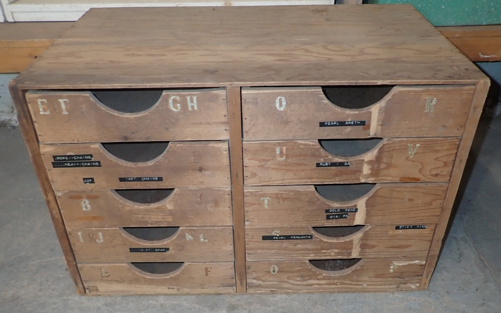 Sorting Cabinet: Approx 20" x 30 3/4" x 19" tall. No in house shipping !