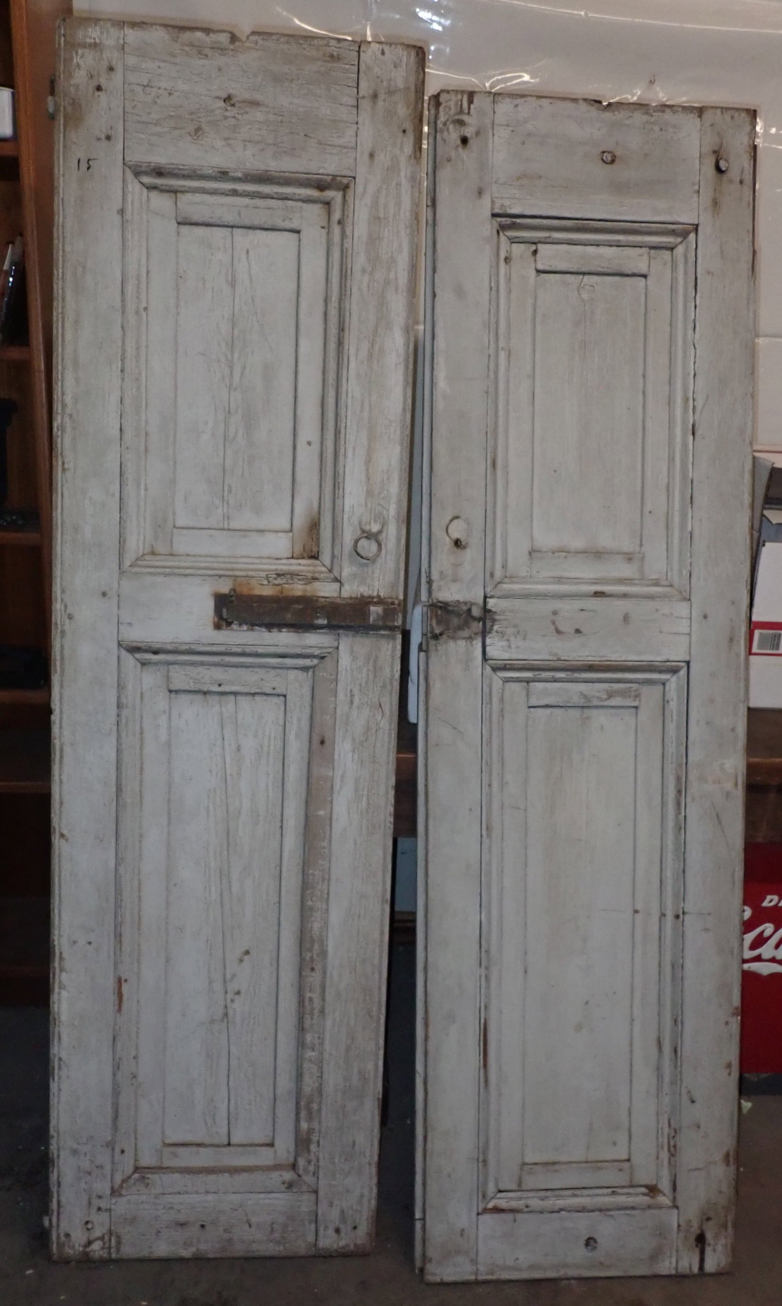Early Pair of Shutters for Entrance Door (1 of 8)