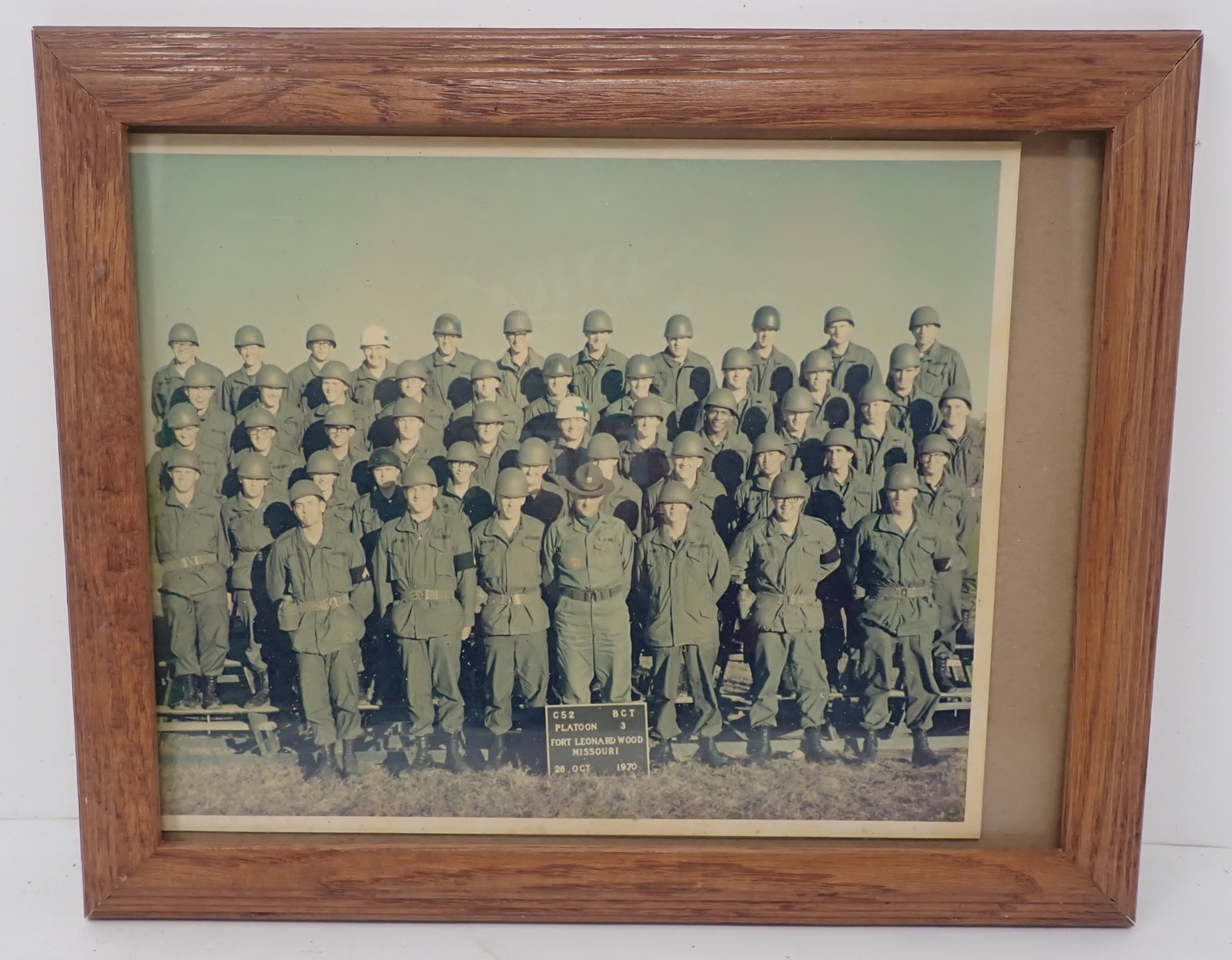 1970 Fort Leonard Wood Platoon Army Photograph: Apprx 10 1/4" x 12 3/4". Shipping available