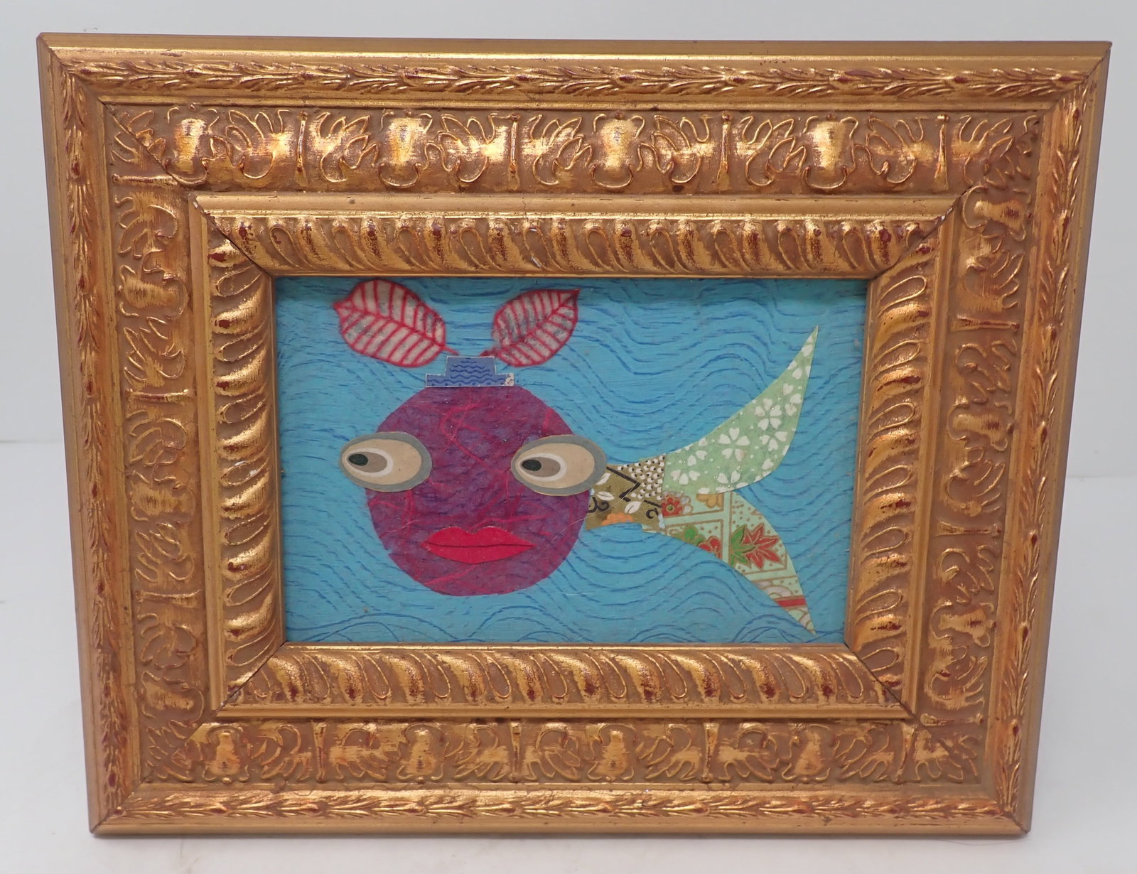 C. Kerr Mixed Media Art: Paper applied to board. Approx 7 3/4" x 9 3/4". Shipping available