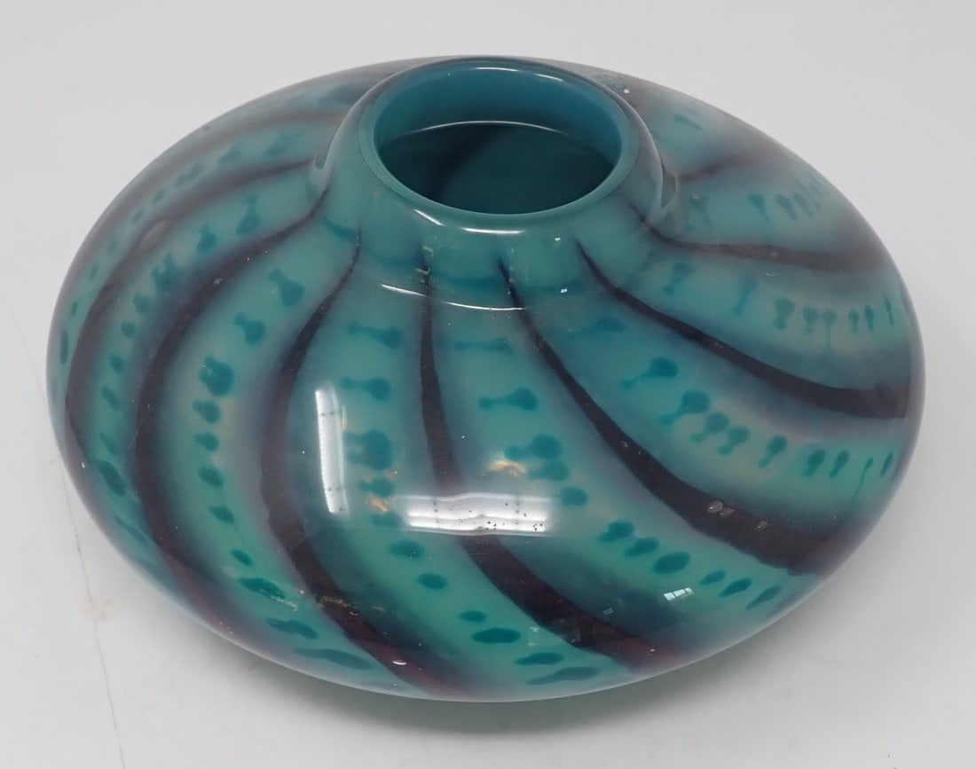 Signed Art Glass Vessel - 2