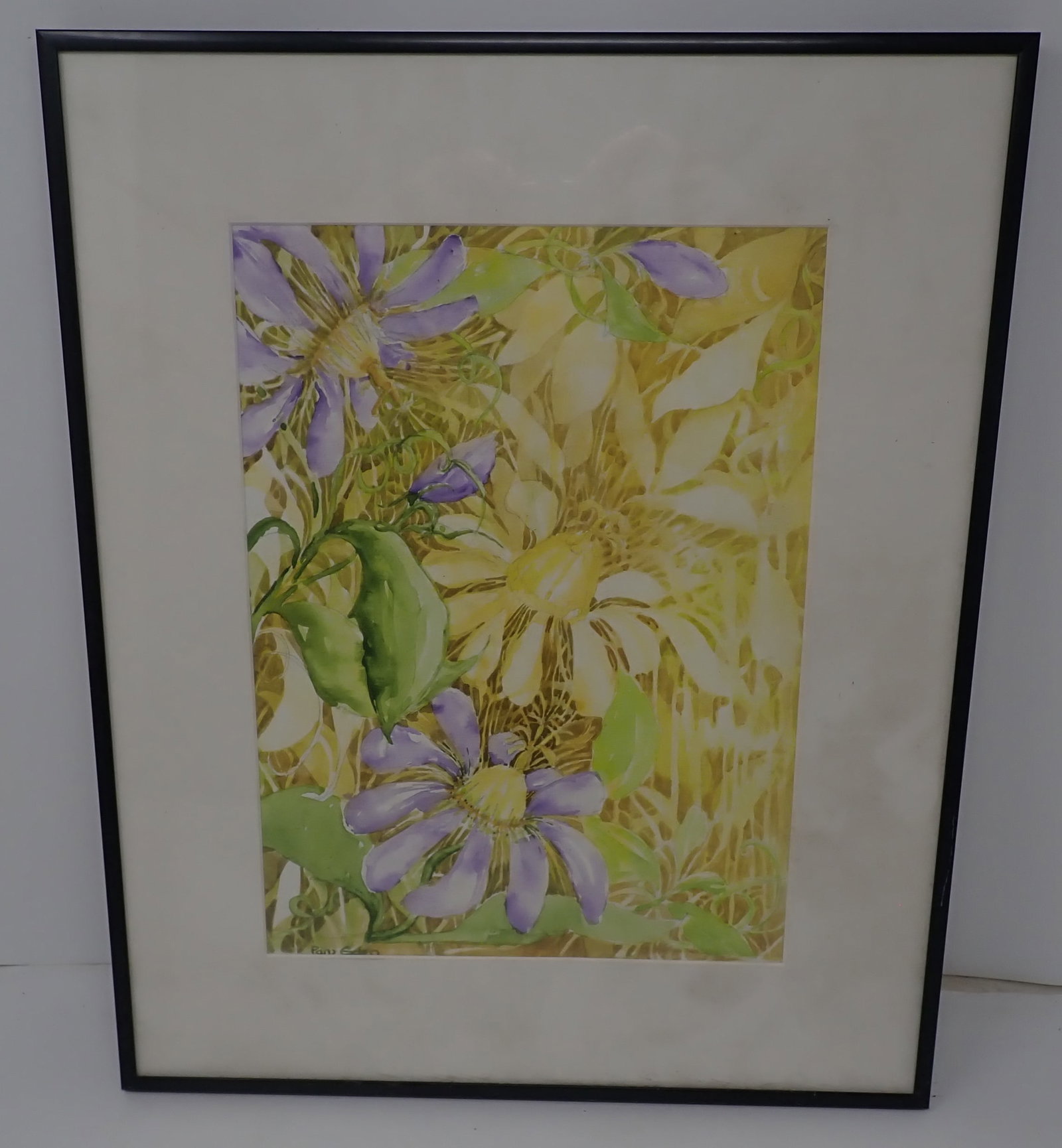 Botanical Watercolor: Approx 13 1/4" x 16 1/4". Shipping available