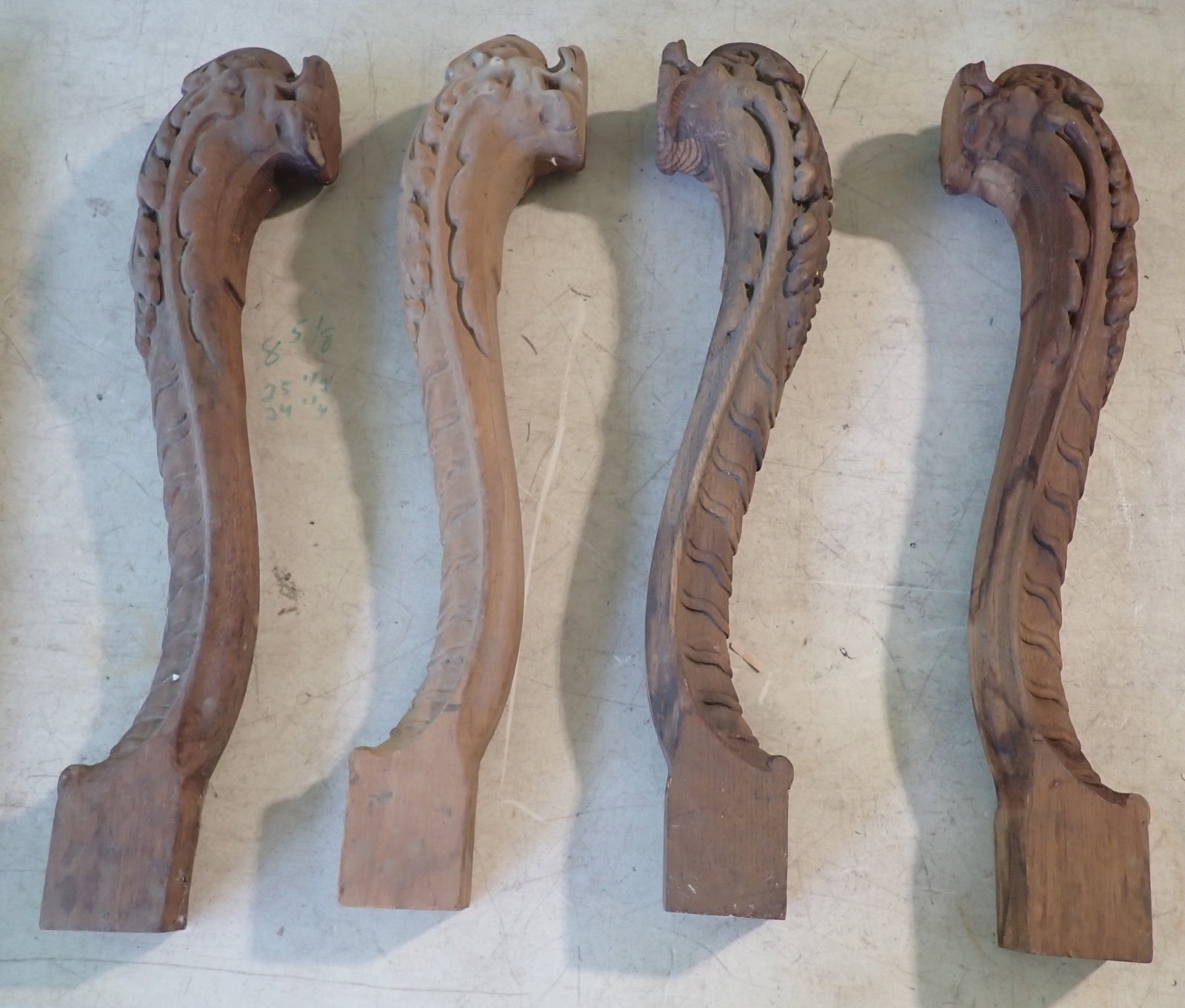 Carved Dolphin Legs: Approx 20" long. Shipping available