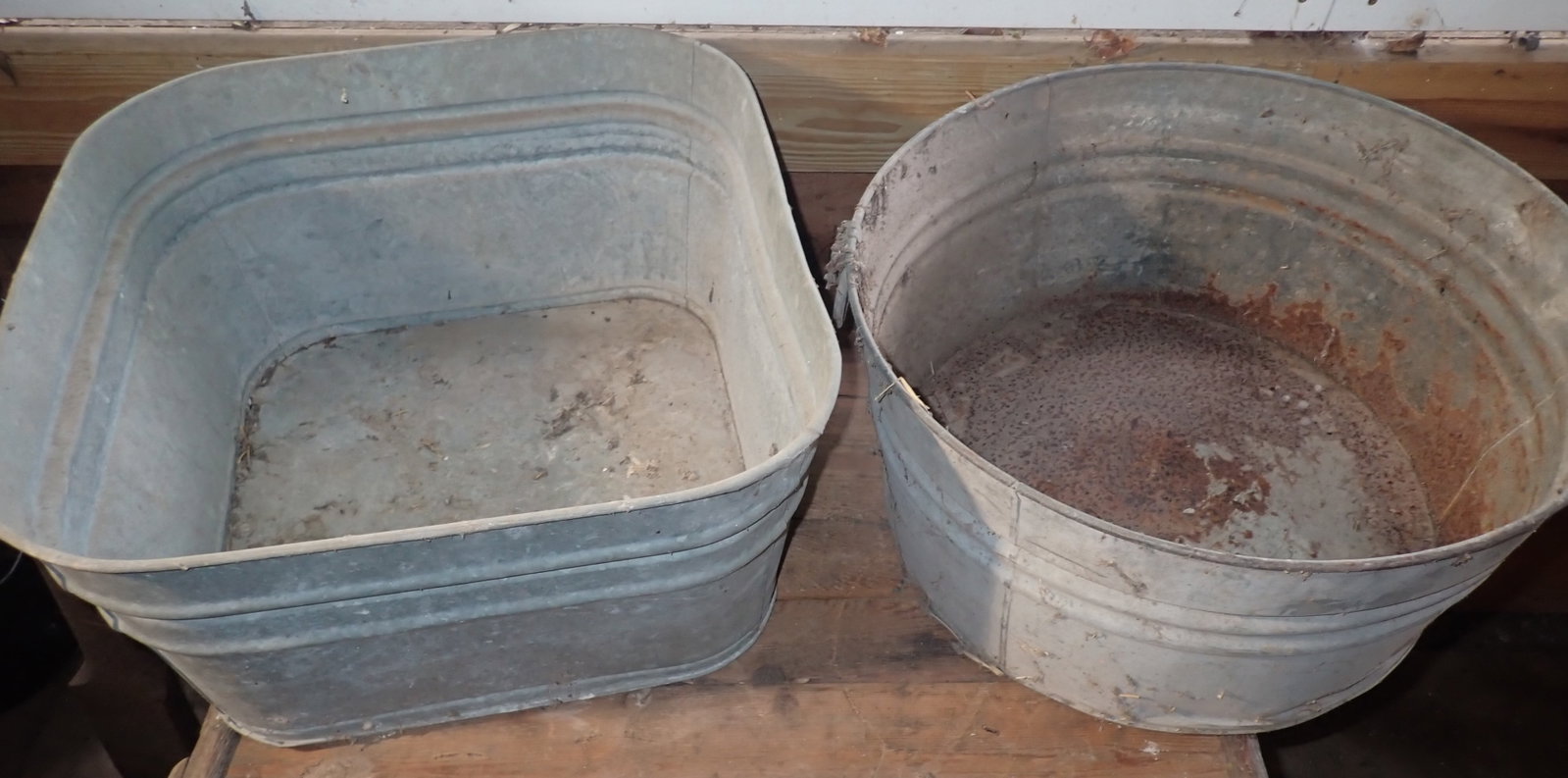 2 Galvanized Tubs - 2