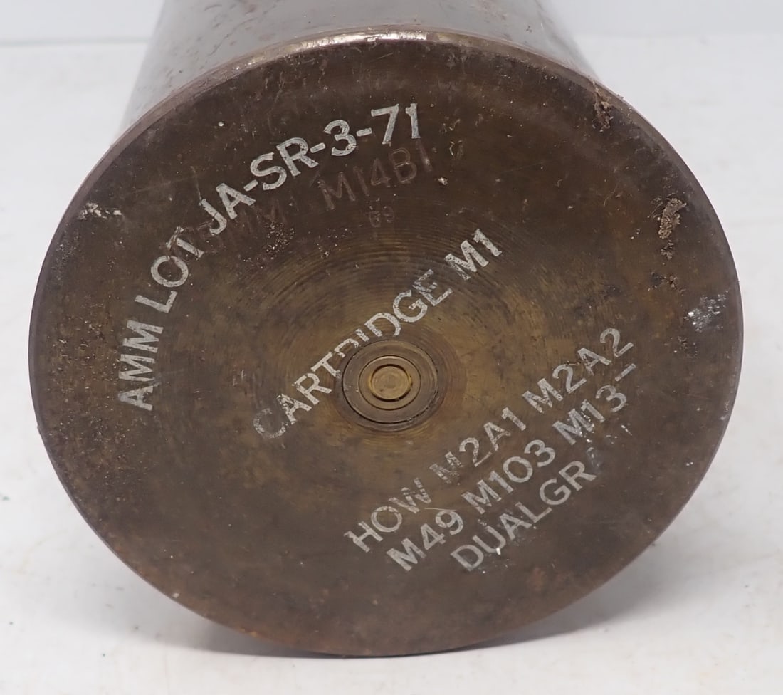 Military Shell Cartridge Casing: Approx 4 5/8" in diameter and 14 3/4" long. Shipping available