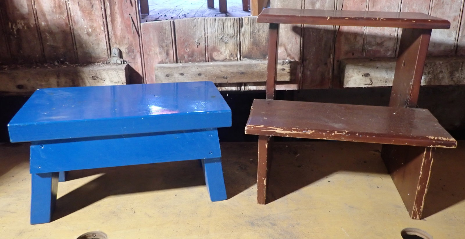 Foot Stool in Blue Paint & Bed Steps (1 of 3)