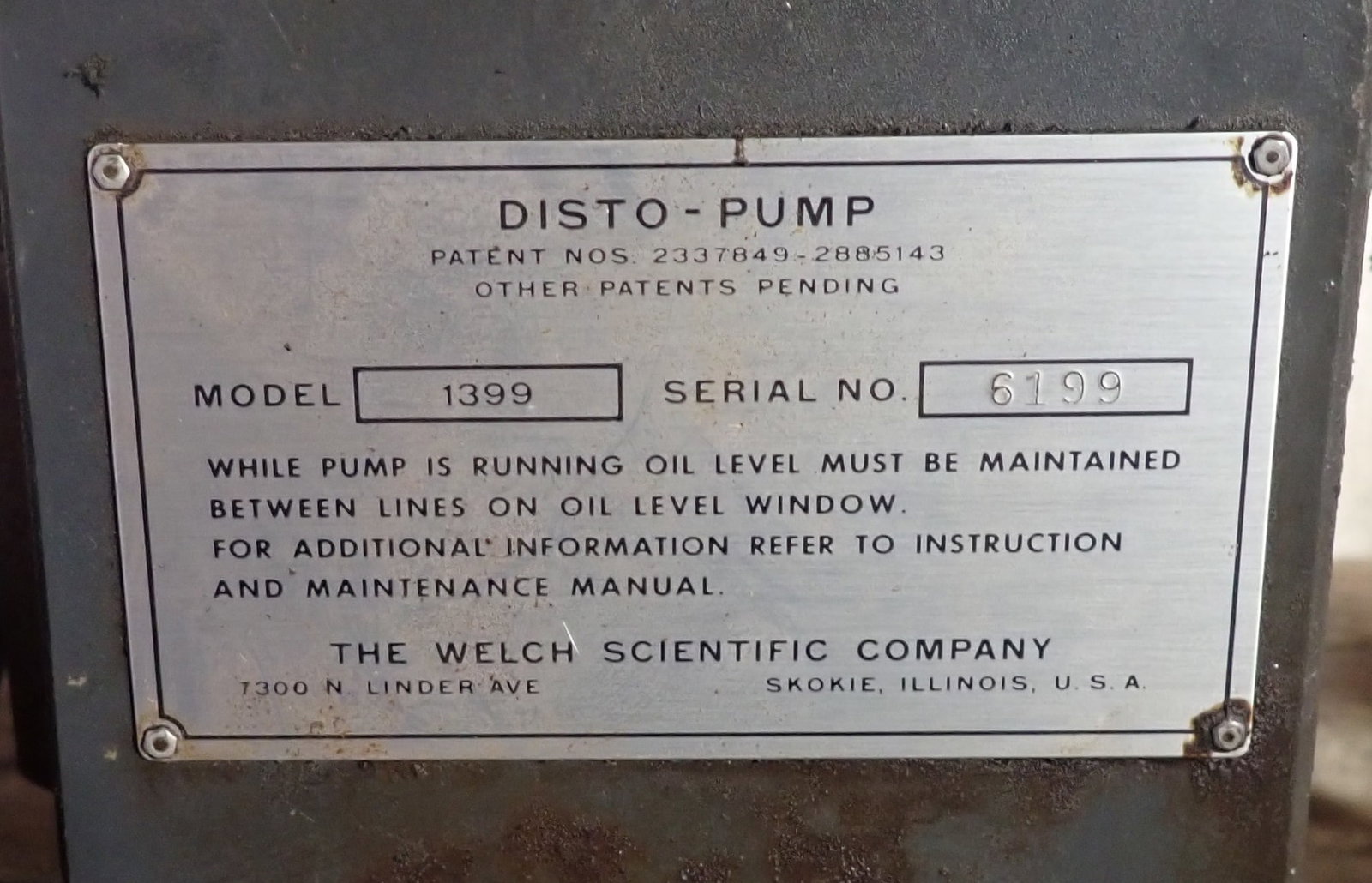Disto-Pump Model 1399 - 2