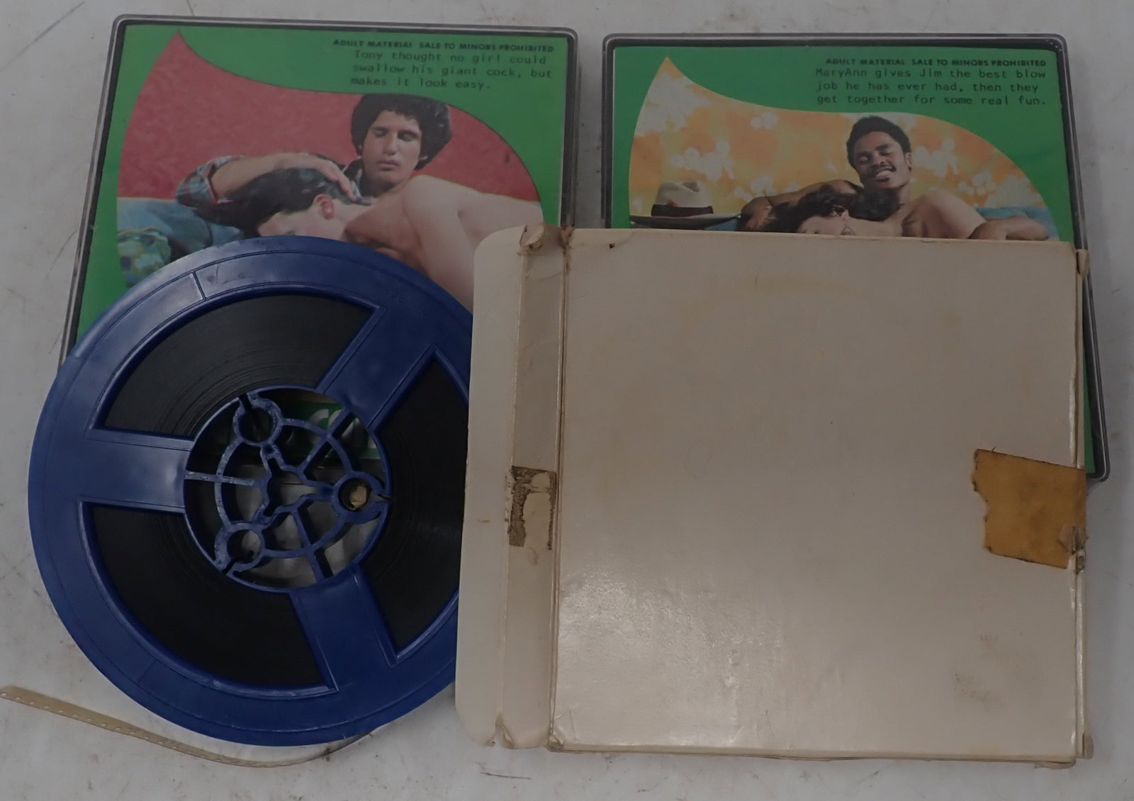 (3) 8mm Adult Films: We are not sure what is on one that is not labeled. Shipping available