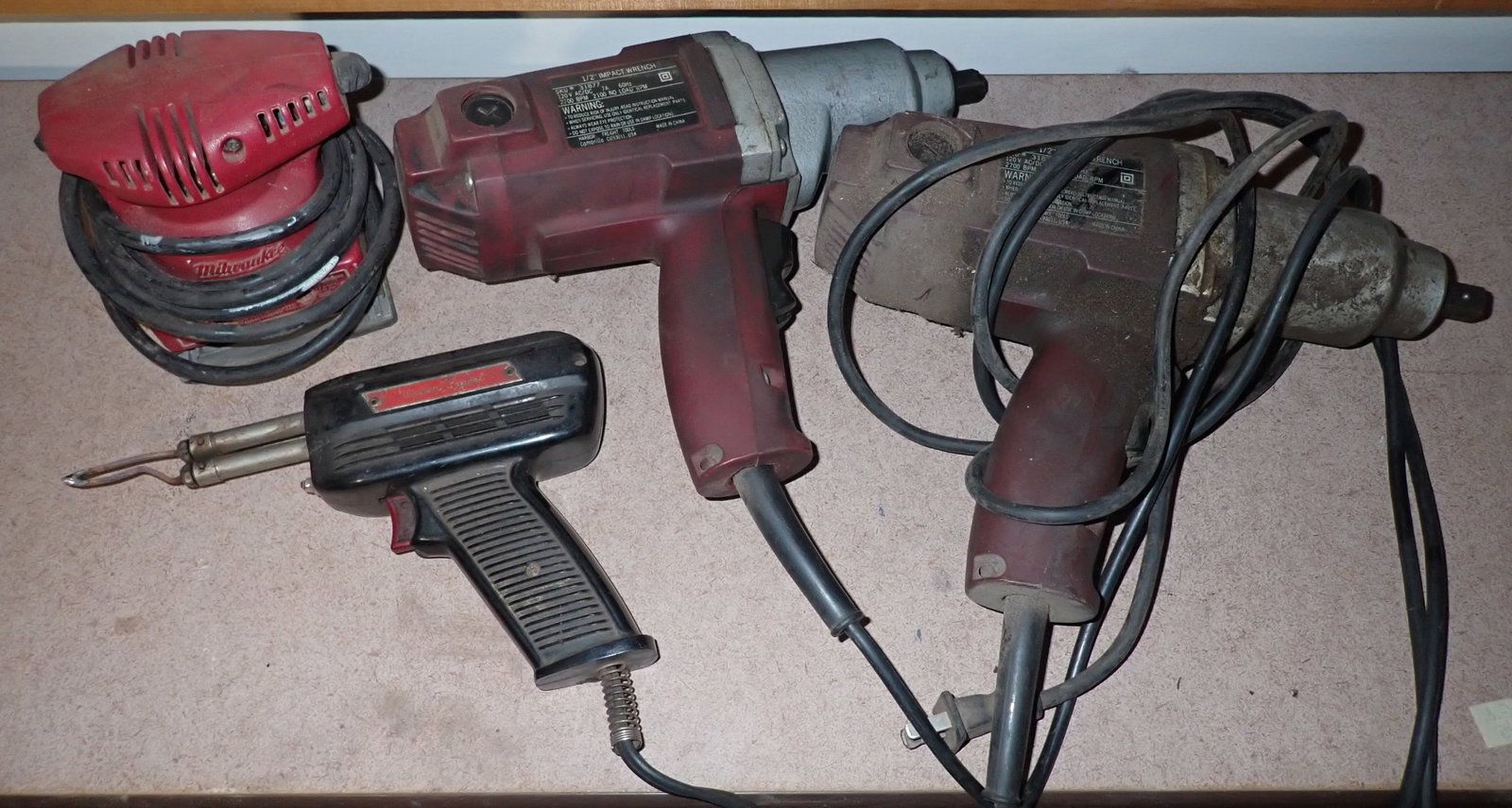 1/2" Impact Wrenches, Milwaukee Sander, & Soldering Gun: NO in house shipping !