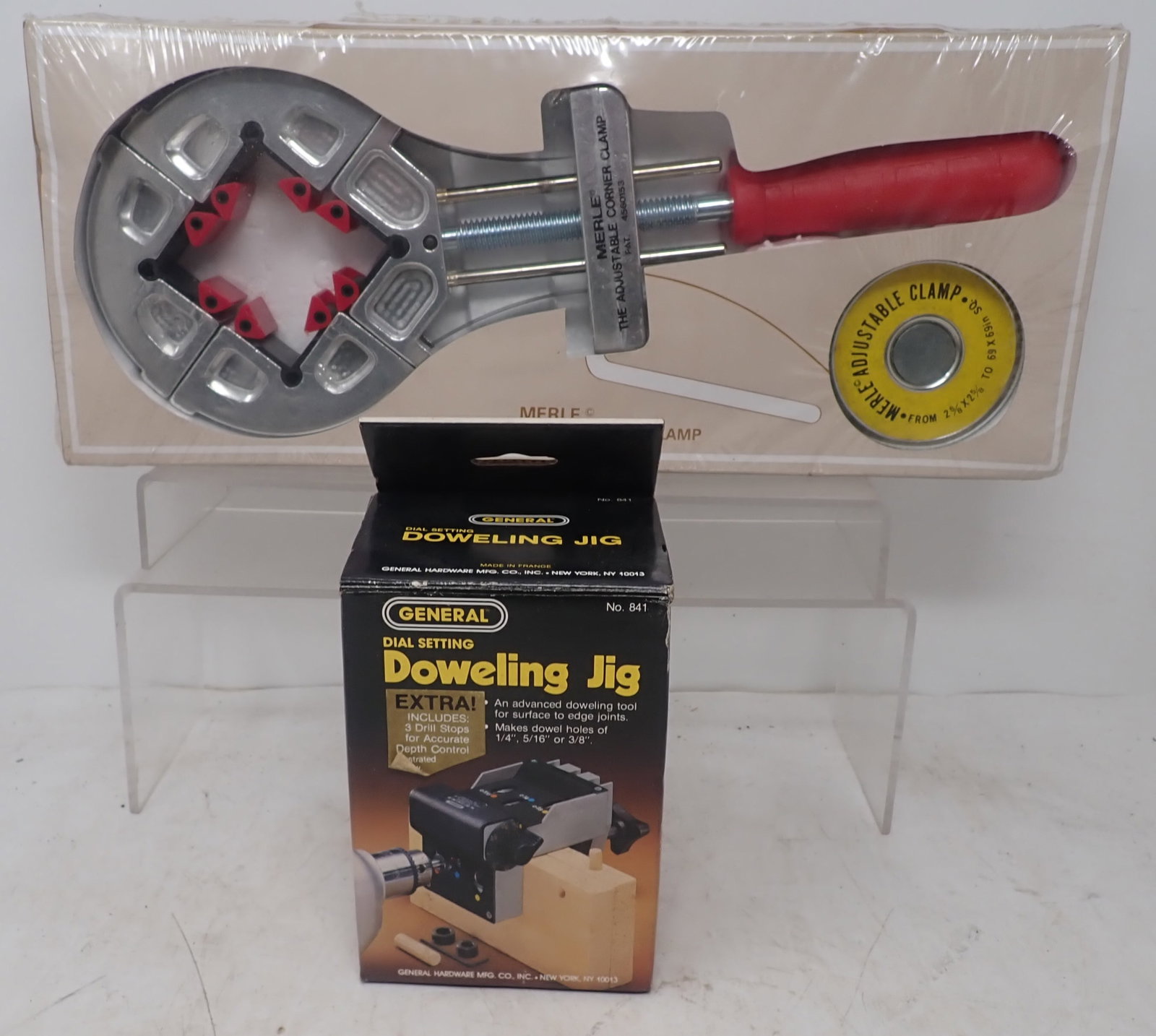 Merle Adjustable Corner Clamp & General Doweling Jig: Shipping available