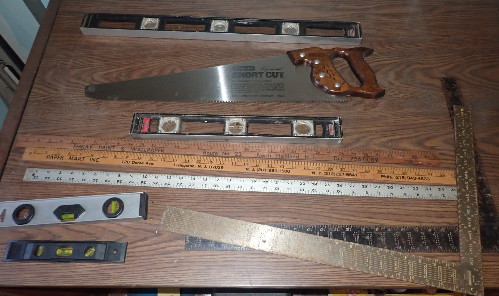 Squares, Levels, Yardsticks, Carpenter Saw (1 of 5)
