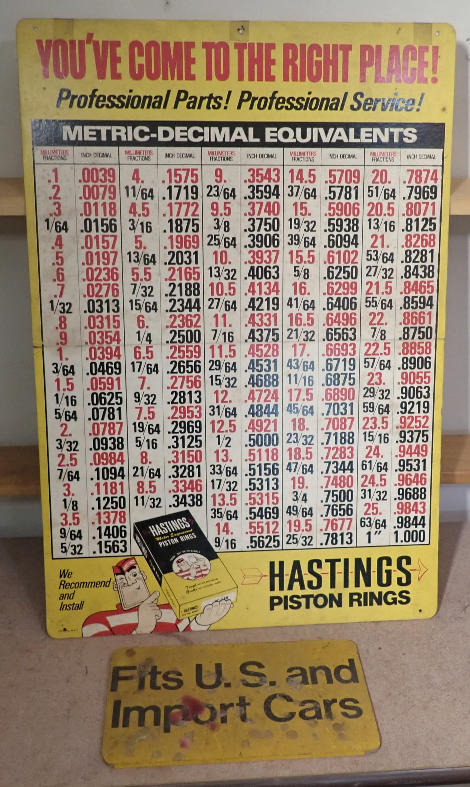 Hastings & US/Import Car Signs: Hastings is apprx 17" x 25". Shipping available