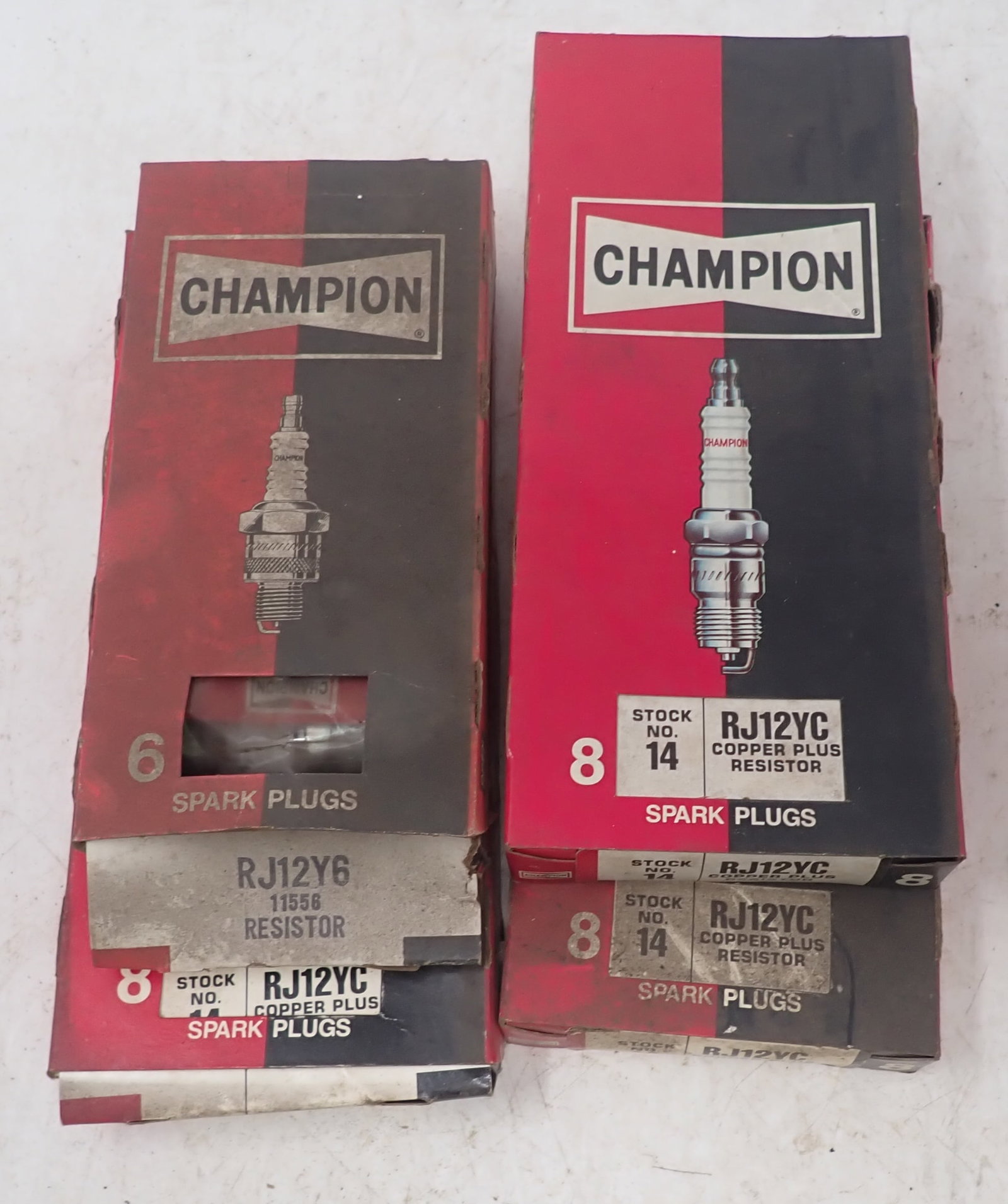 Champion Spark Plugs RJ12Y6 & RJ12YC: There are (4) RJ12Y6 & (24) RJ12YC . Shipping available