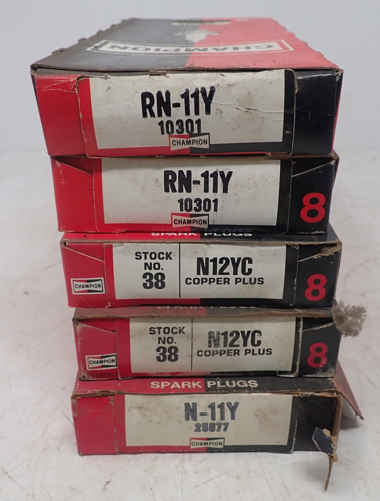 Champion Spark Plugs RN-11Y , N12YC , N-11Y: There are (16) RN11Y, (16)N12YC, & (7)N-11Y . Shipping available