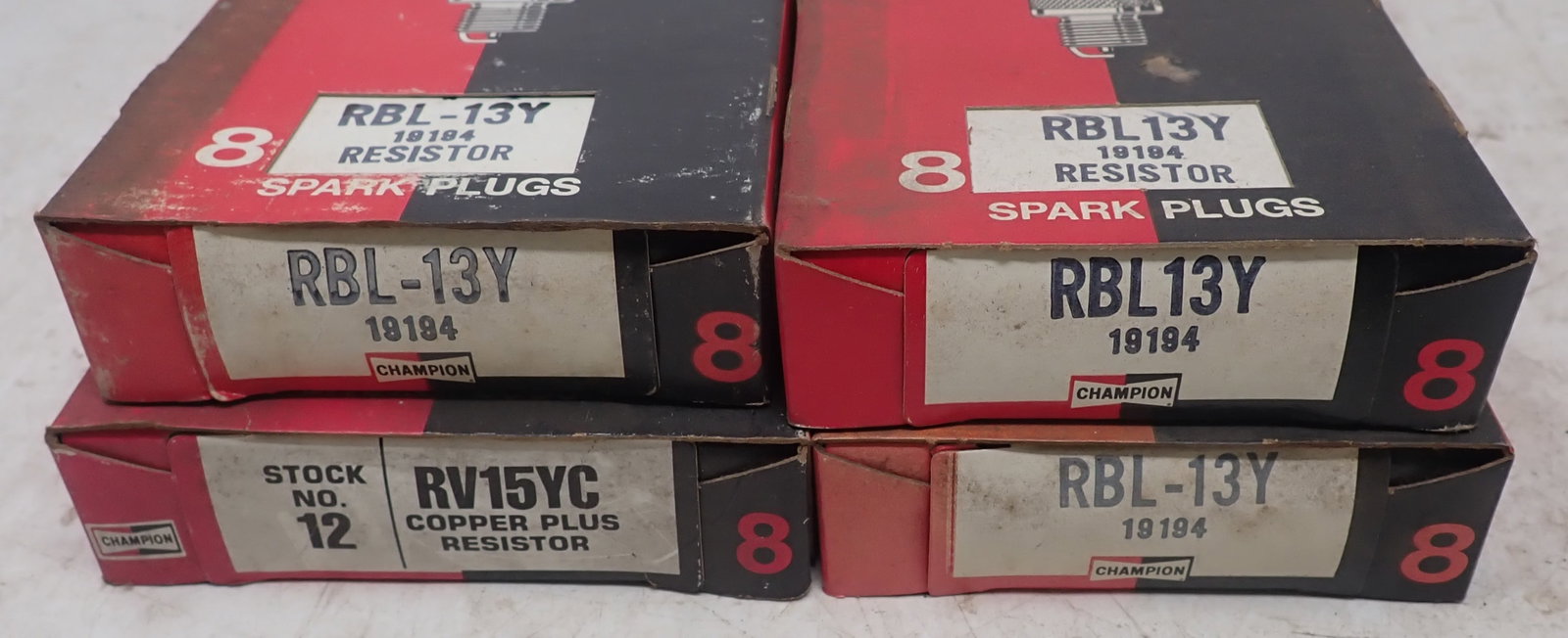 Champion Spark Plugs RV15YC & RBL-13Y: There are (8) RV15YC and (24)RBL-13Y . Shipping available