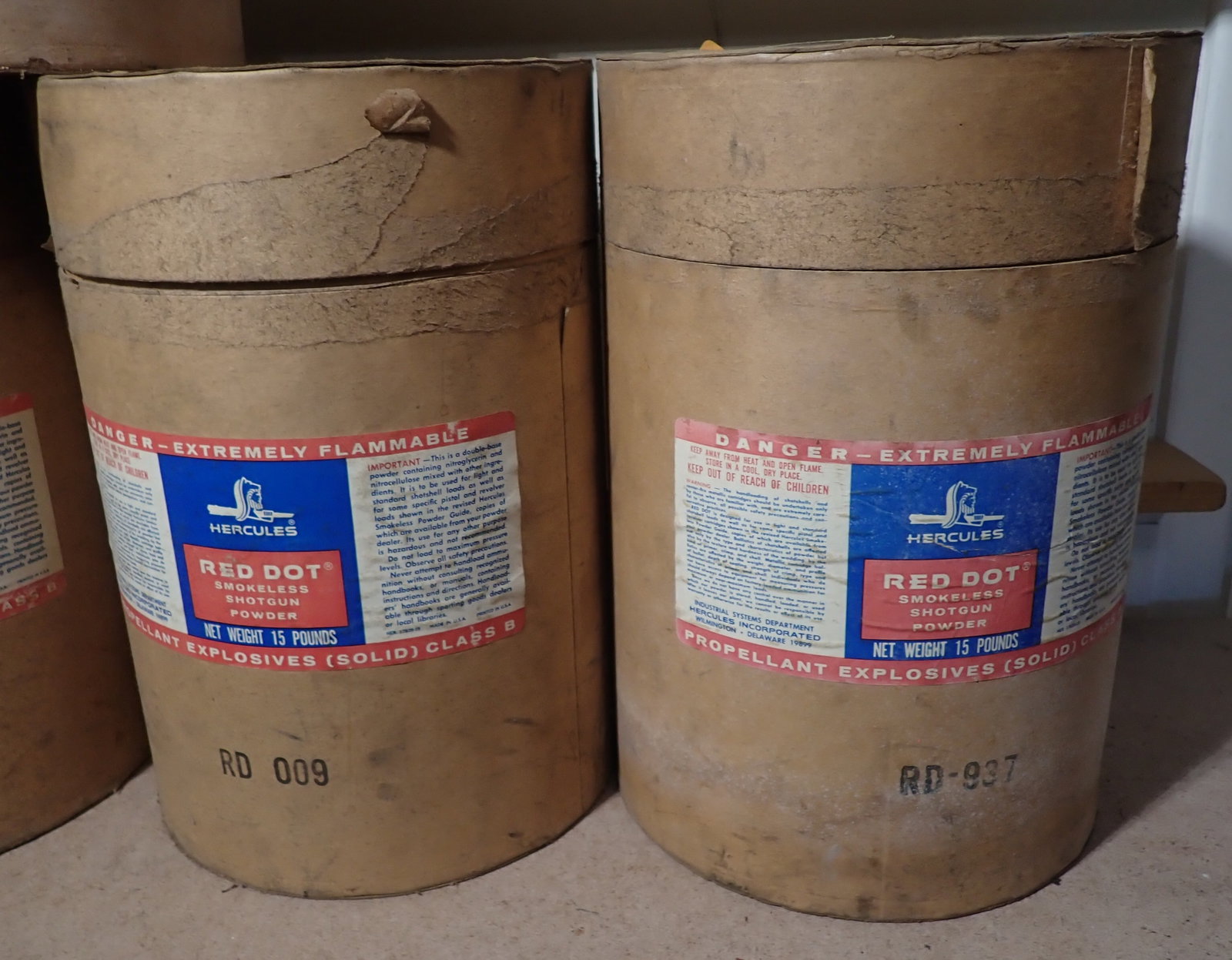 5 Empty Red Dot Tubs - 2