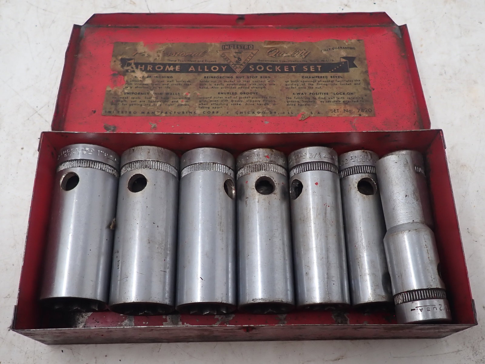 Indestro 1/2" Drive Sockets: 1/2" -1". Shipping available