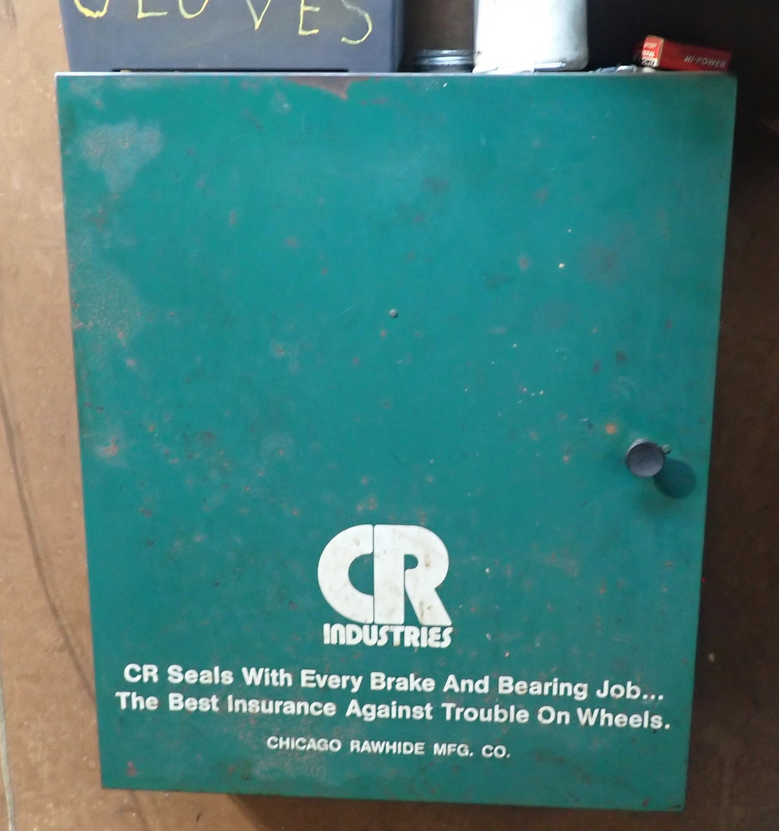 CR SealsCabinet & Contents: Lot includes cabinet, items in it and items on top of it. Cabinet is apprx 5 1/4" x 18 3/8" x 22 1/4" tall. Bring tools to take off the wall. No in house shipping !