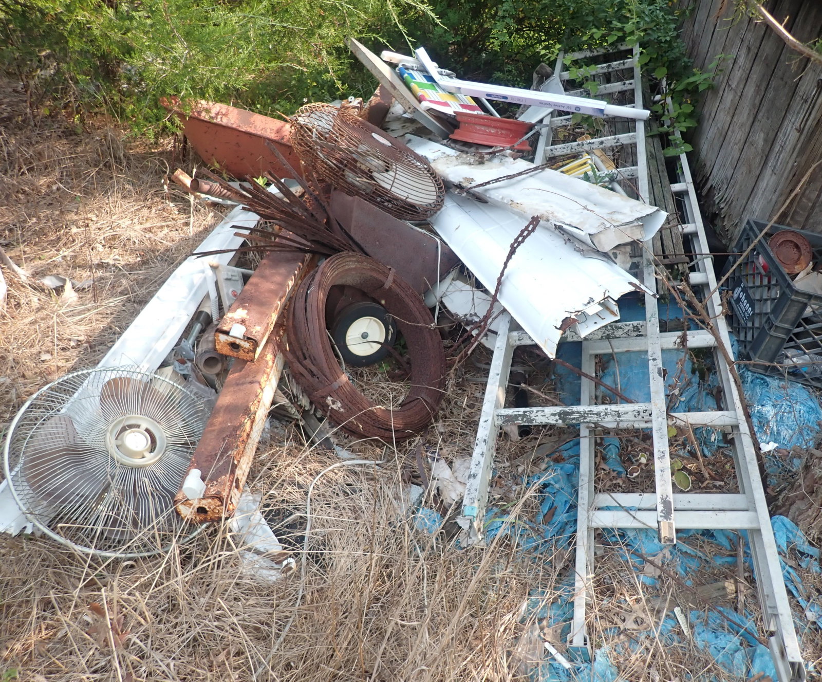 Contents of 3 Sheds incl Scrap Iron: ot includes all in sheds and pictured outside of them. Take what you want and leave the rest. No in house shipping !