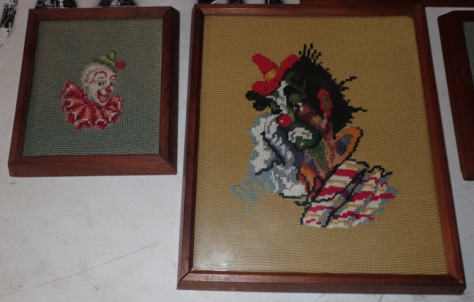 5 Clown Needlepoints - 3